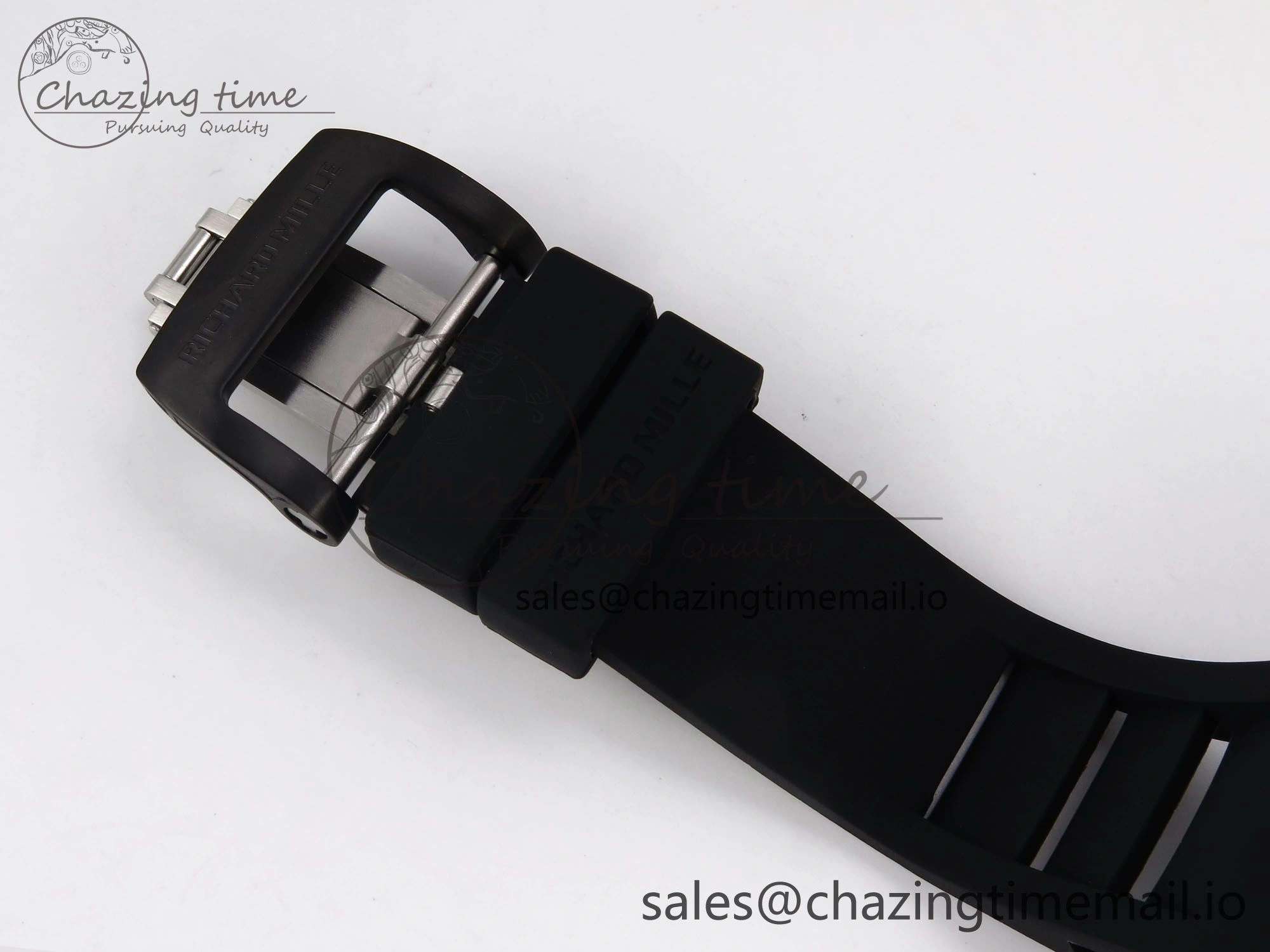 RM053-01 Real Forge Carbon JBF Best Edition Skeleton Dial on Black Rubber Strap Asian Movement