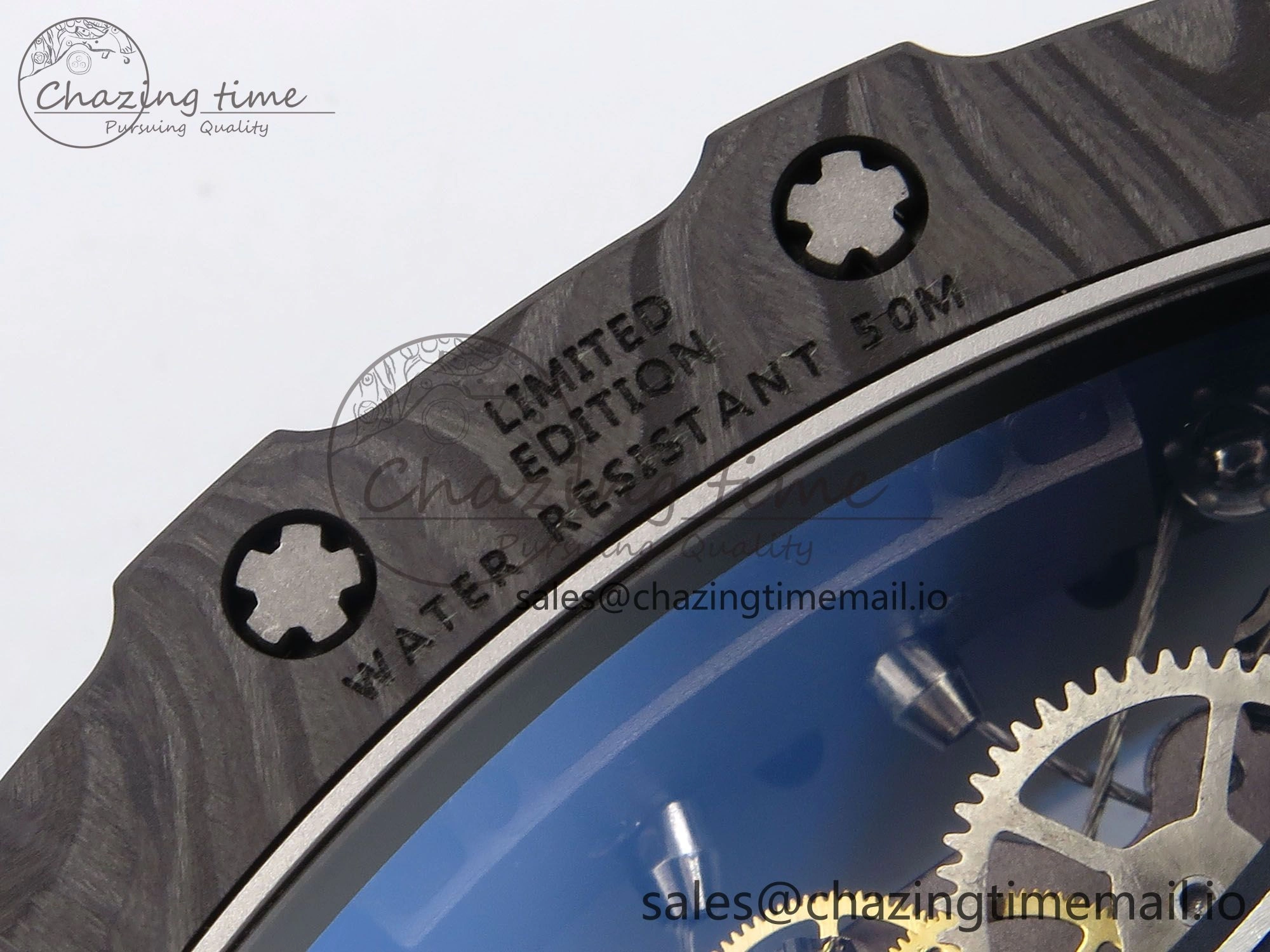 RM053-01 Real Forge Carbon JBF Best Edition Skeleton Dial on Blue Nylon Strap Asian Movement