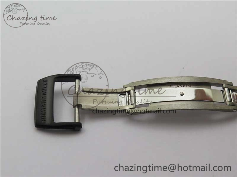 RM055-02 Real NTPT ZF 1:1 Best Edition Skeleton White Dial on Black Rubber Strap NH05A V3