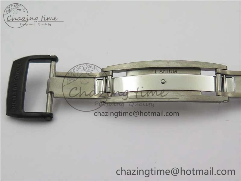 RM055-02 Real NTPT ZF 1:1 Best Edition Skeleton White Dial on Blue Rubber Strap NH05A V3