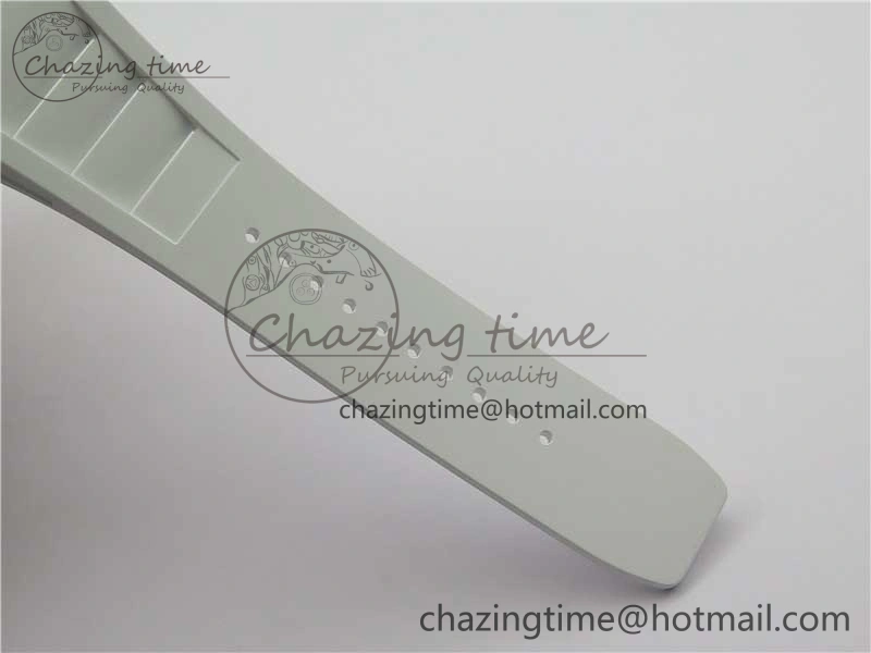 RM055-02 Real NTPT ZF 1:1 Best Edition Skeleton White Dial on White Rubber Strap NH05A V3