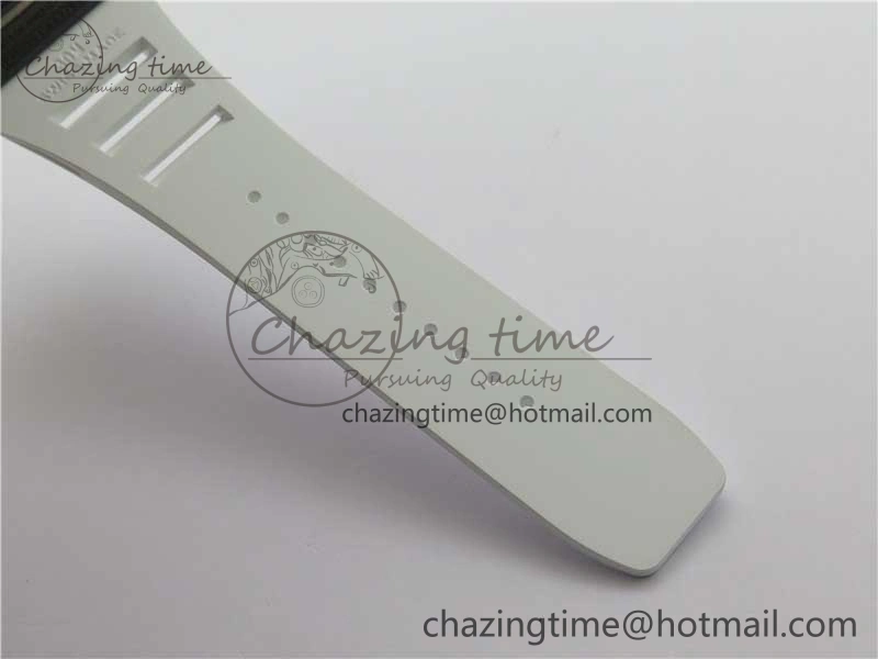 RM055-02 Real NTPT ZF 1:1 Best Edition Skeleton White Dial on White Rubber Strap NH05A V3