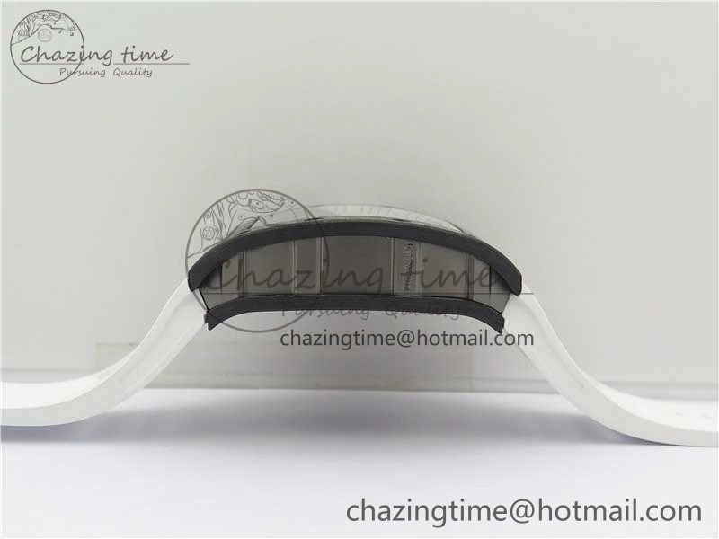 RM055-02 Real NTPT ZF 1:1 Best Edition Skeleton White Dial on White Rubber Strap NH05A V3