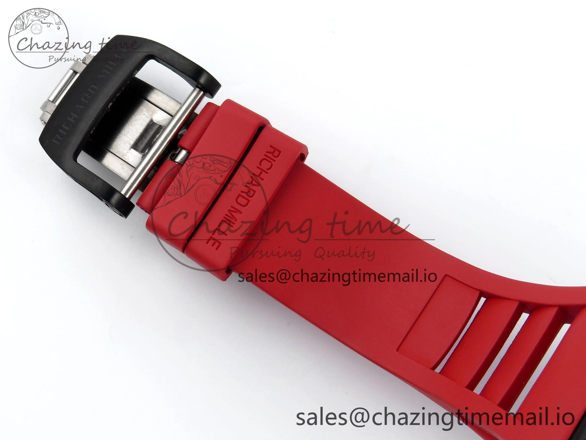 RM055 Black Ceramic RMF Best Edition Red Skeleton Dial On Red Rubber Strap RMUL2 Super Clone