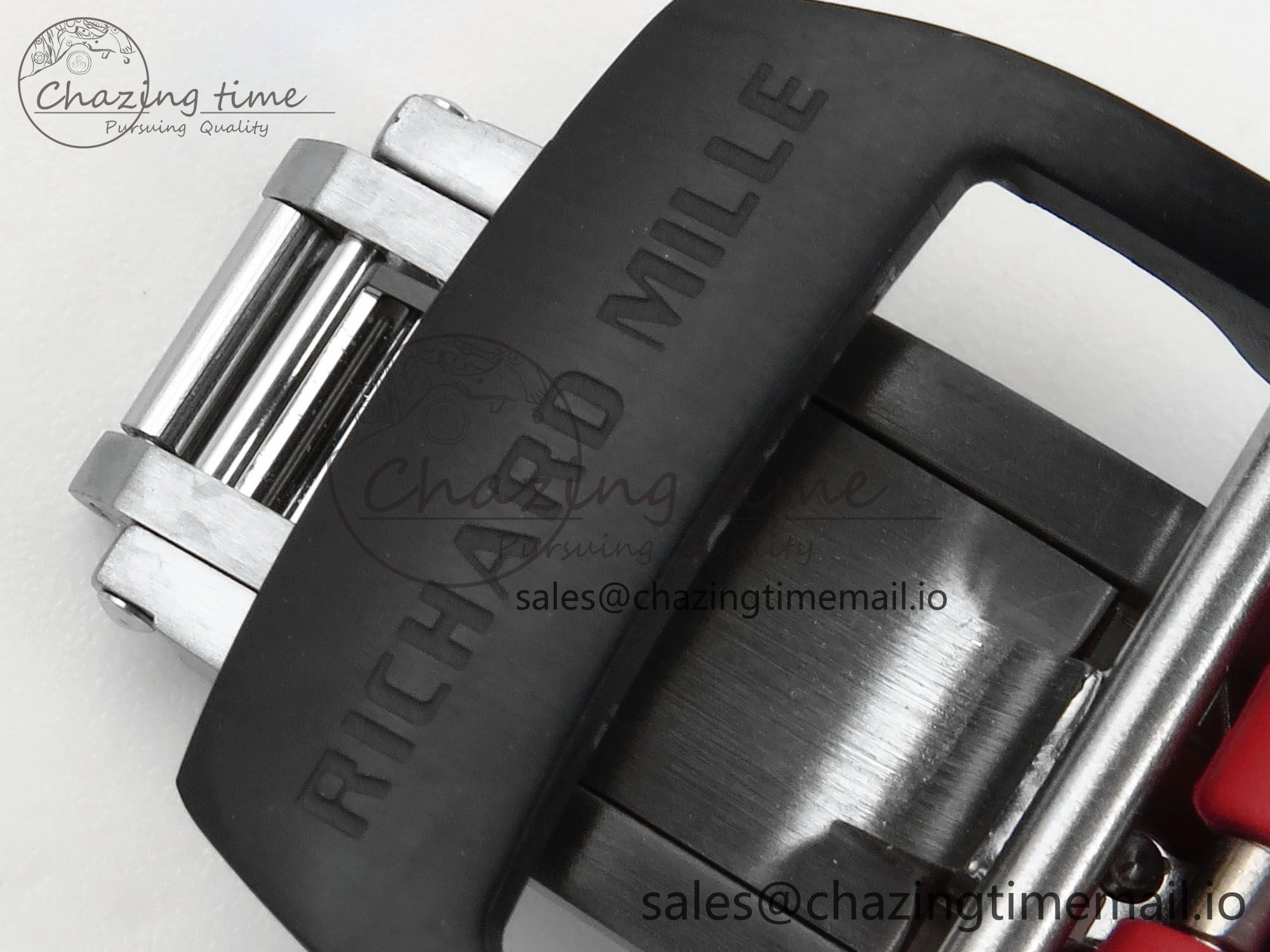 RM055 Black Ceramic RMF Best Edition Red Skeleton Dial On Red Rubber Strap RMUL2 Super Clone