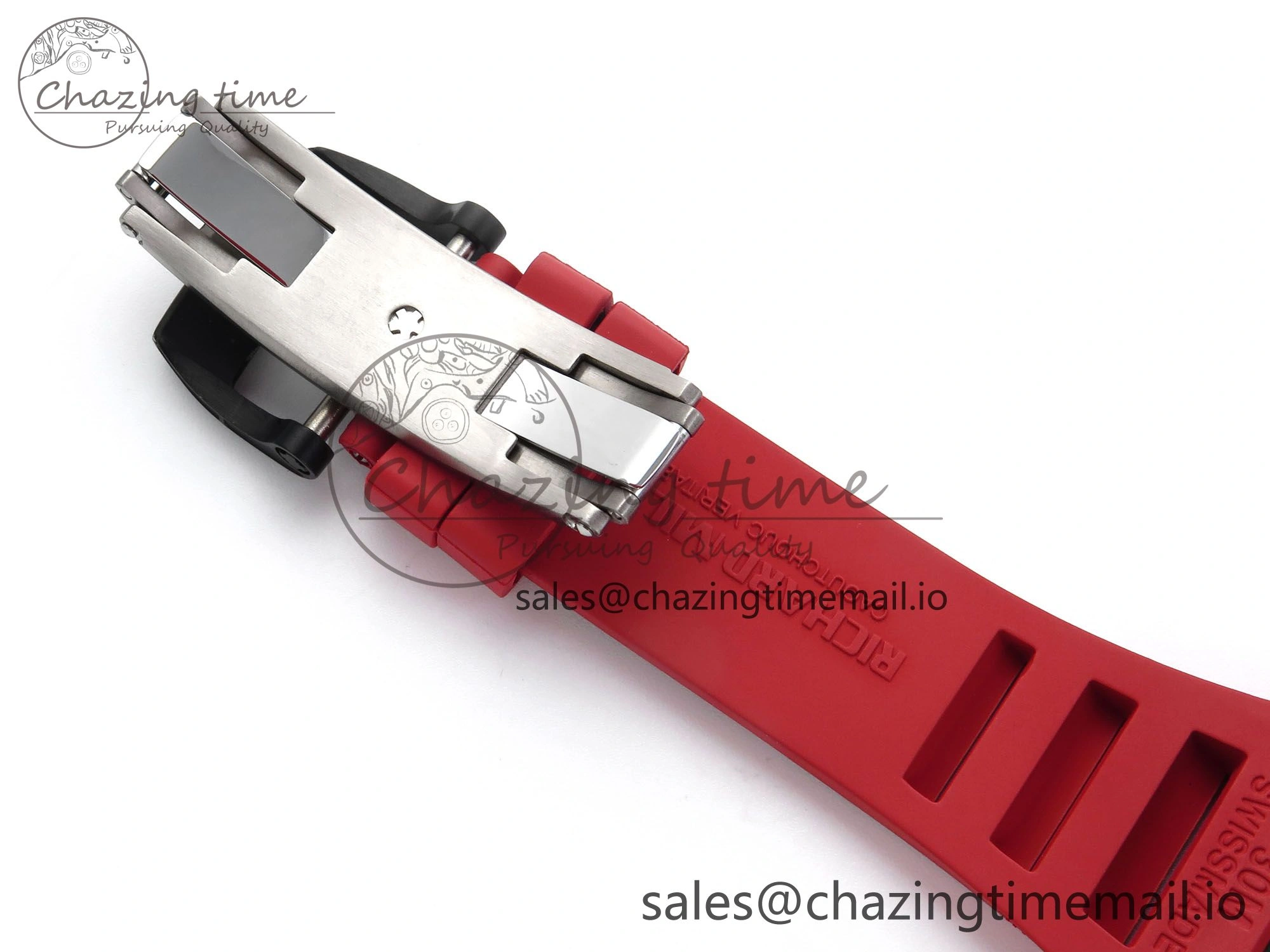 RM055 Black Ceramic RMF Best Edition Red Skeleton Dial On Red Rubber Strap RMUL2 Super Clone