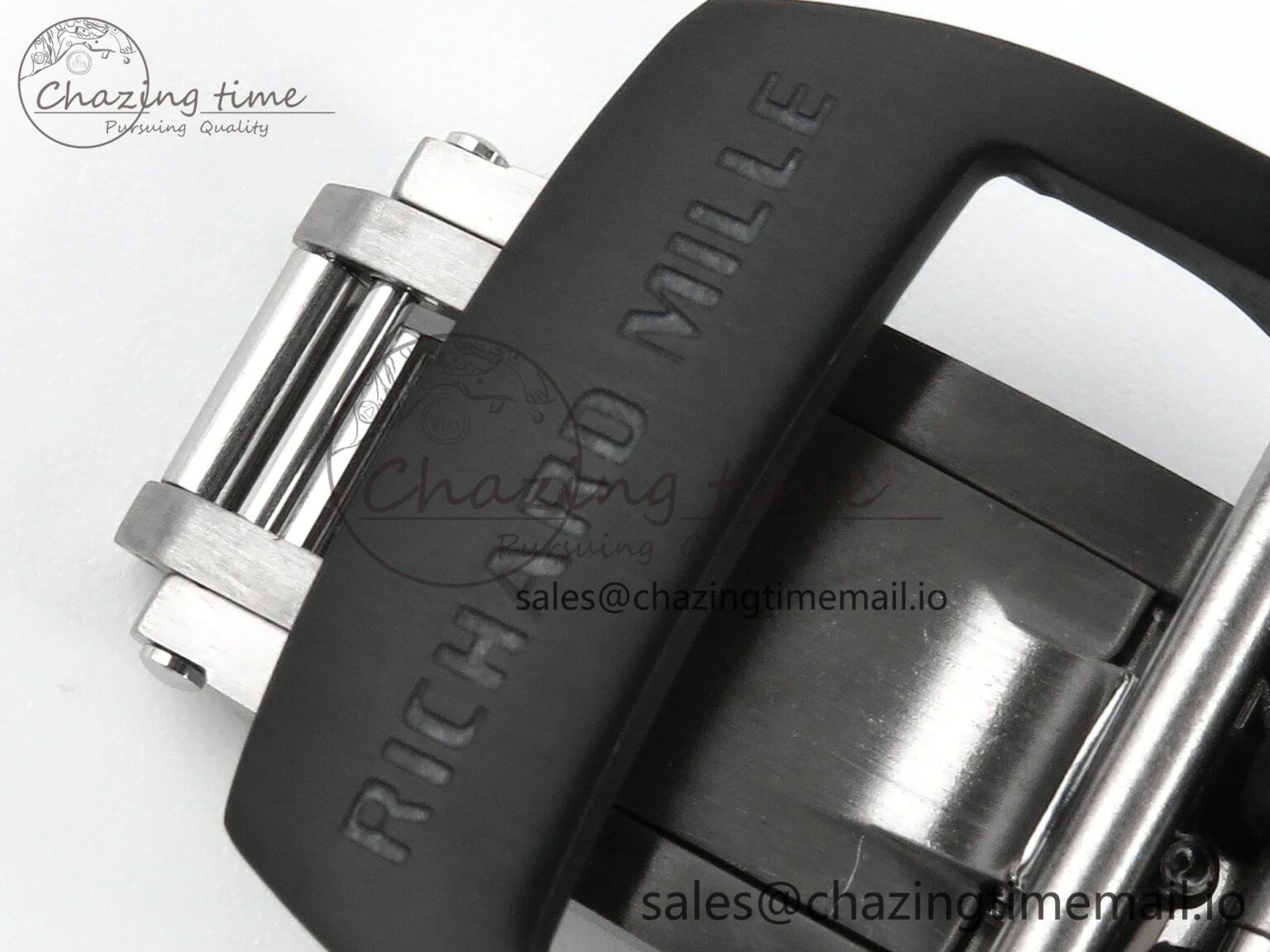RM055 Black Ceramic RMF Best Edition White Skeleton Dial On Black Rubber Strap RMUL2 Super Clone