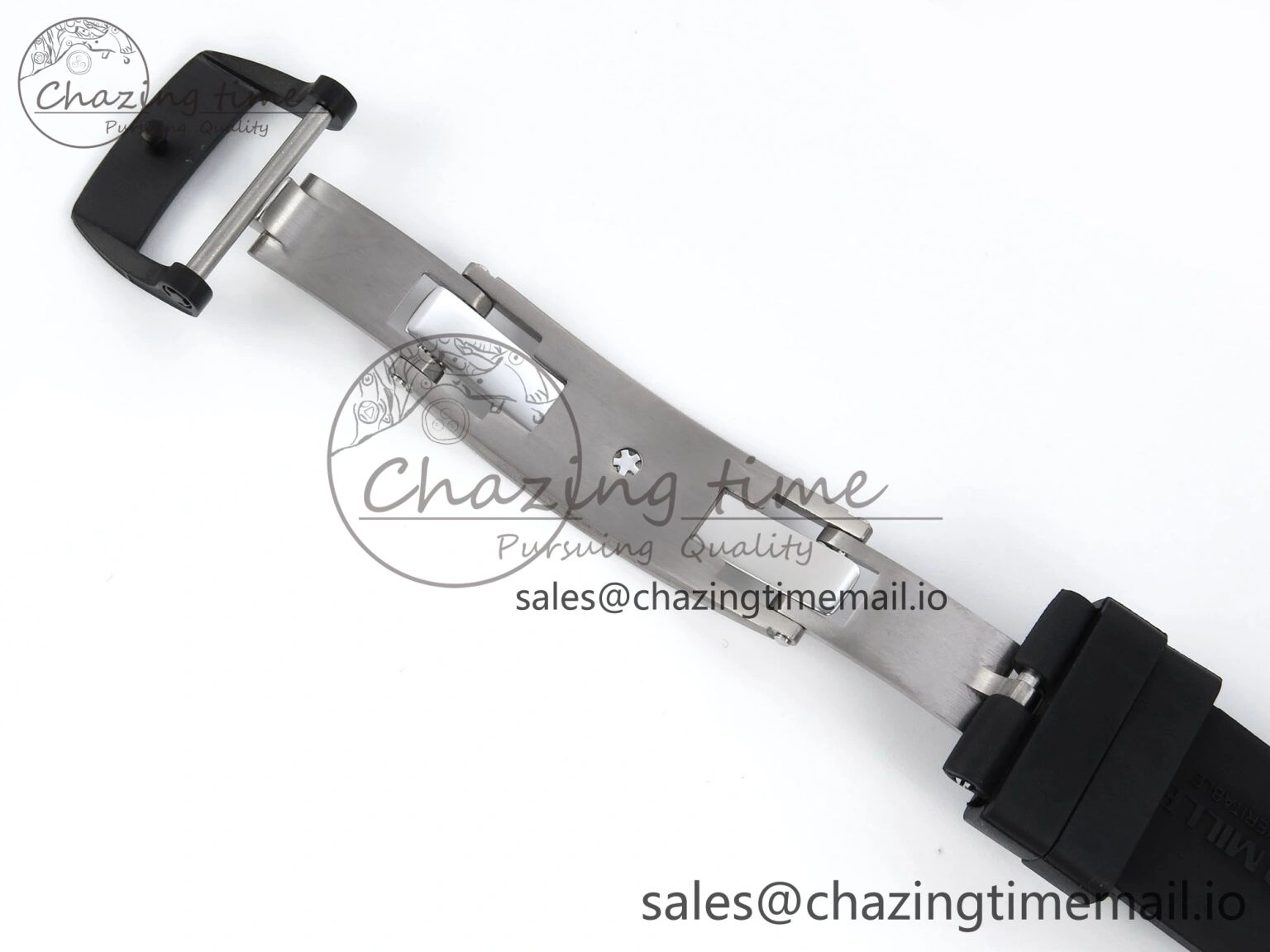 RM055 Black Ceramic RMF Best Edition White Skeleton Dial On Black Rubber Strap RMUL2 Super Clone