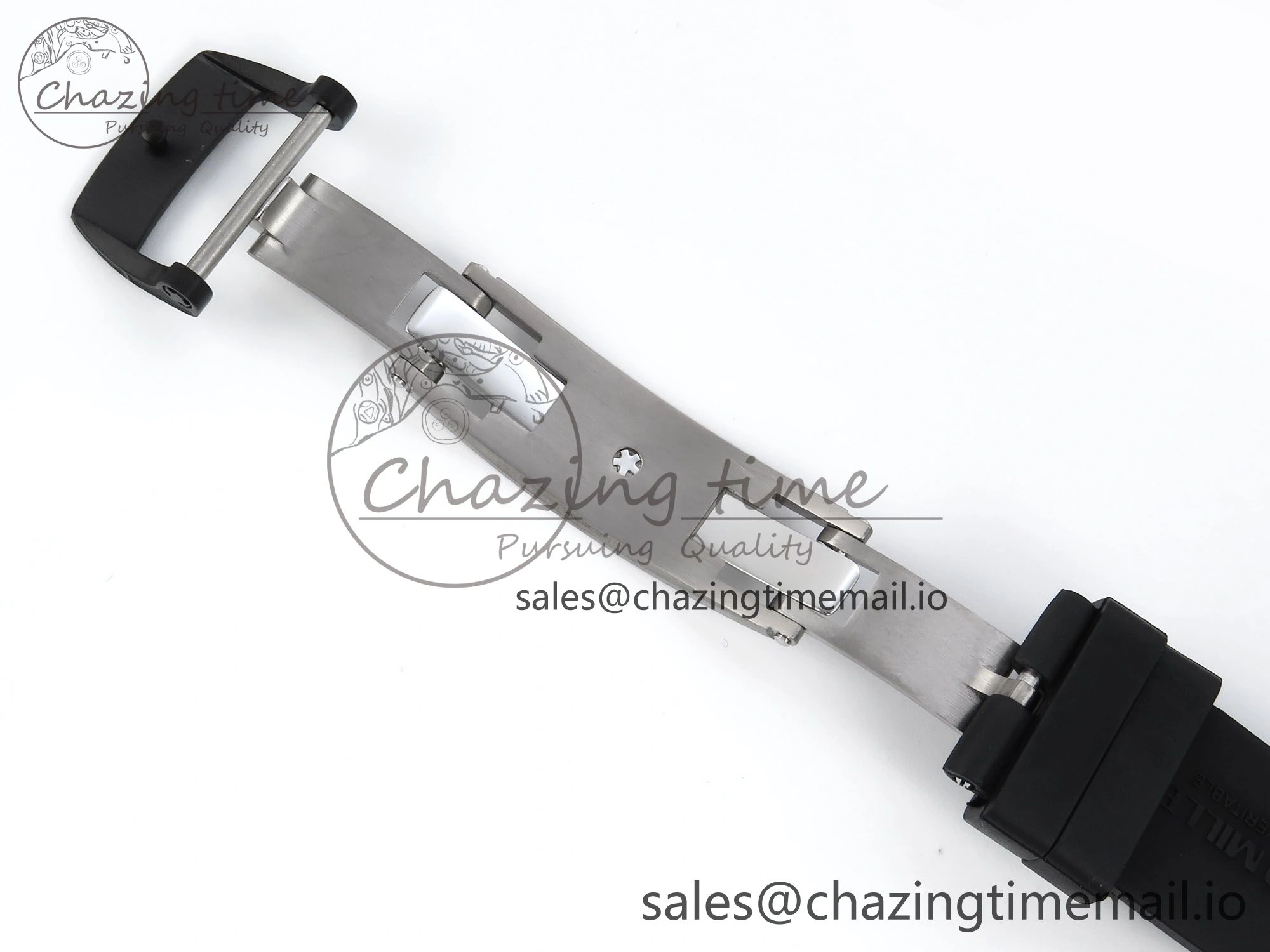 RM055 Black Ceramic RMF Best Edition White Skeleton Dial On Black Rubber Strap RMUL2 Super Clone