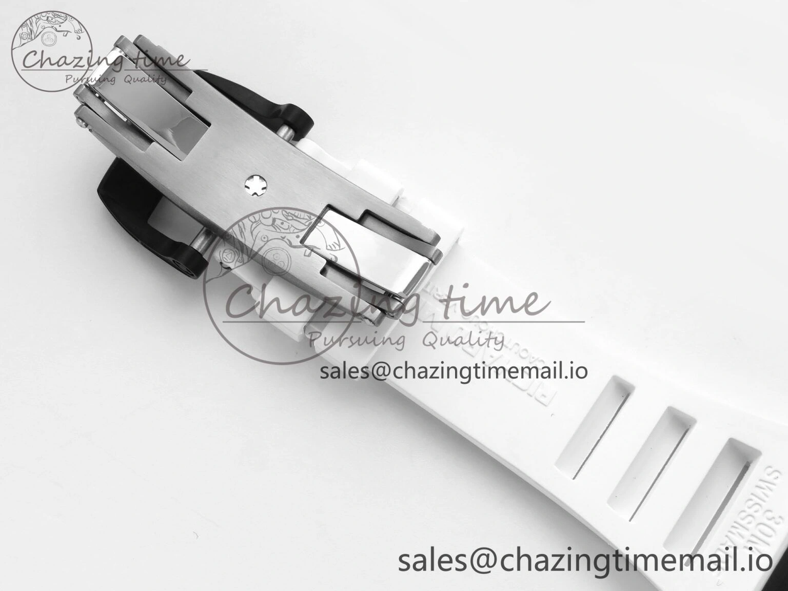 RM055 Black Ceramic RMF Best Edition White Skeleton Dial On White Rubber Strap RMUL2 Super Clone