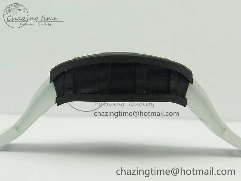 RM055 Carbon Case KVF Best Edition Skeleton Dial Gold Inner Bezel On Rubber Strap MIYOTA8215