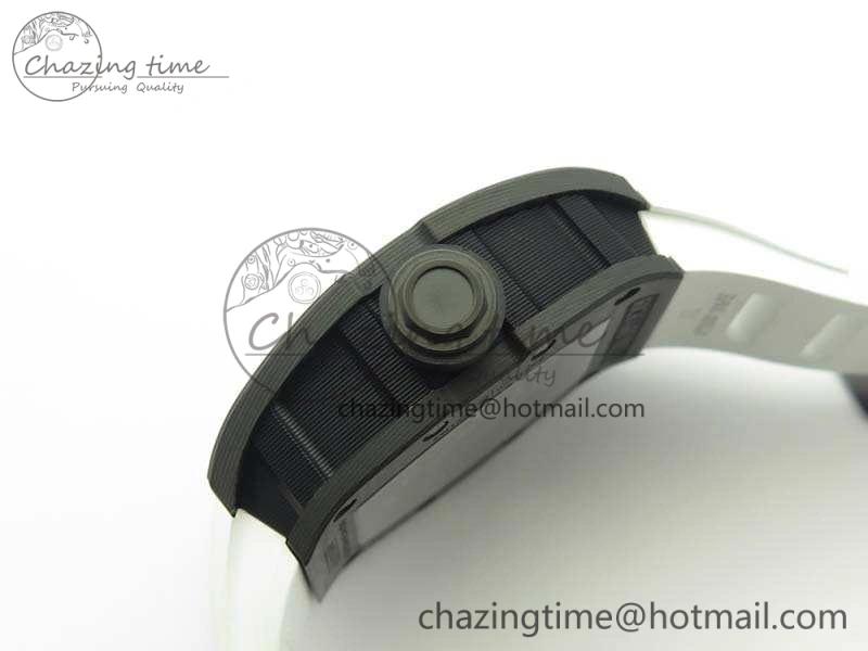 RM055 Carbon Case KVF Best Edition Skeleton Dial Gold Inner Bezel On Rubber Strap MIYOTA8215