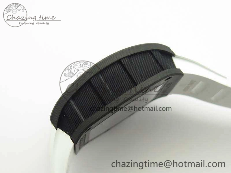RM055 Carbon Case KVF Best Edition Skeleton Dial Gold Inner Bezel On Rubber Strap MIYOTA8215