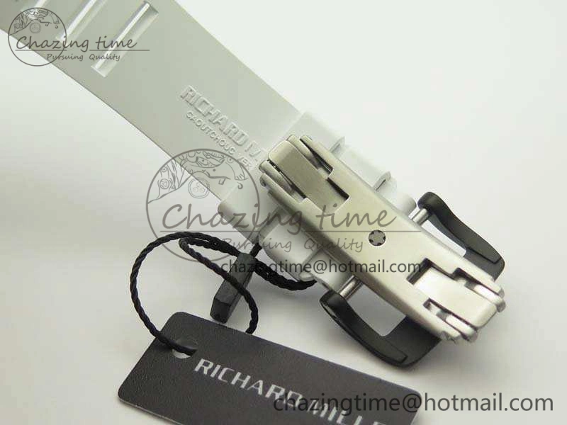 RM055 Carbon Case KVF Best Edition Skeleton Dial Gold Inner Bezel On Rubber Strap MIYOTA8215