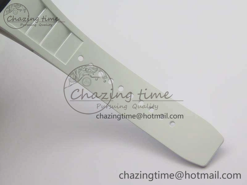 RM055 FC Case KVF Best Edition Skeleton Dial White Inner Bezel Red Crown On Rubber Strap MIYOTA8215