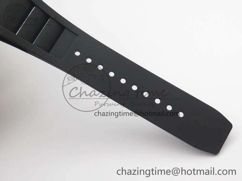 RM055 Forged Carbon Case KVF Best Edition Skeleton Dial Black Crown On Rubber Strap MIYOTA8215