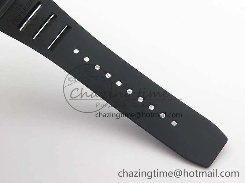 RM055 Forged Carbon Case KVF Best Edition Skeleton Dial Black Crown On Rubber Strap MIYOTA8215