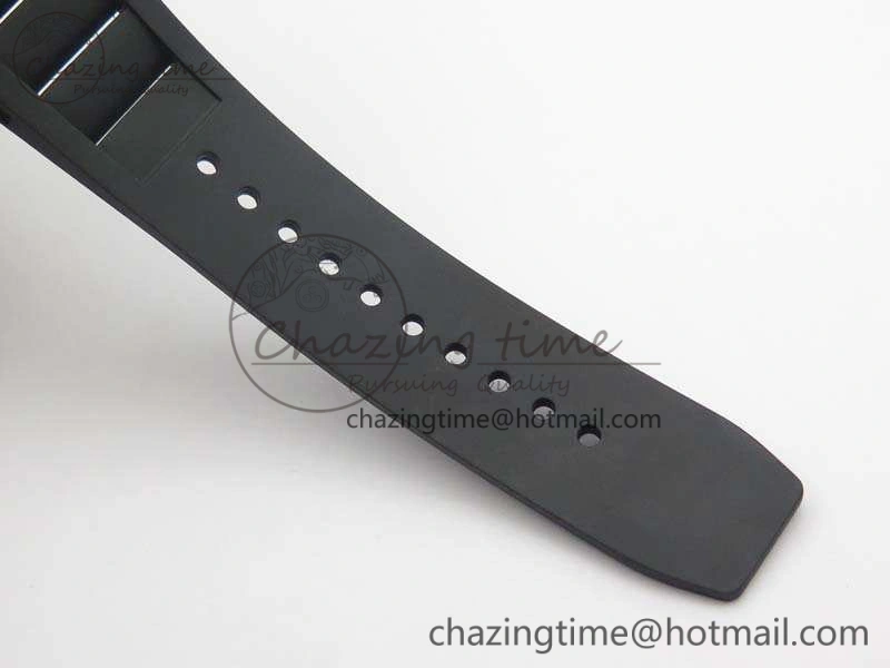RM055 Forged Carbon Case KVF Best Edition Skeleton Dial White Inner Bezel On Rubber Strap MIYOTA8215