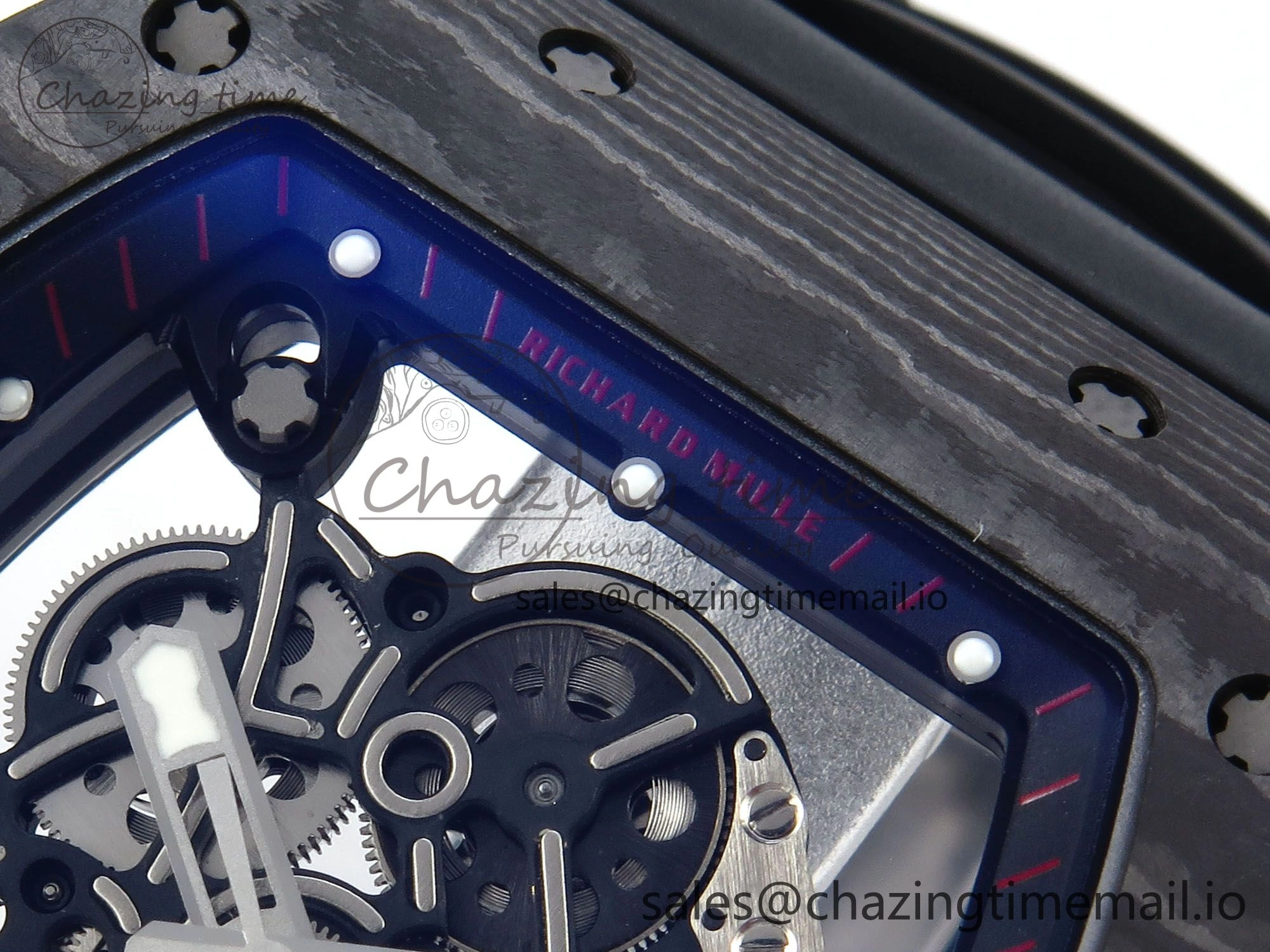 RM055 NTPT APSF 1:1 Best Edition Black Bezel Black Crown on Rubber Strap RMUL2 Super Clone
