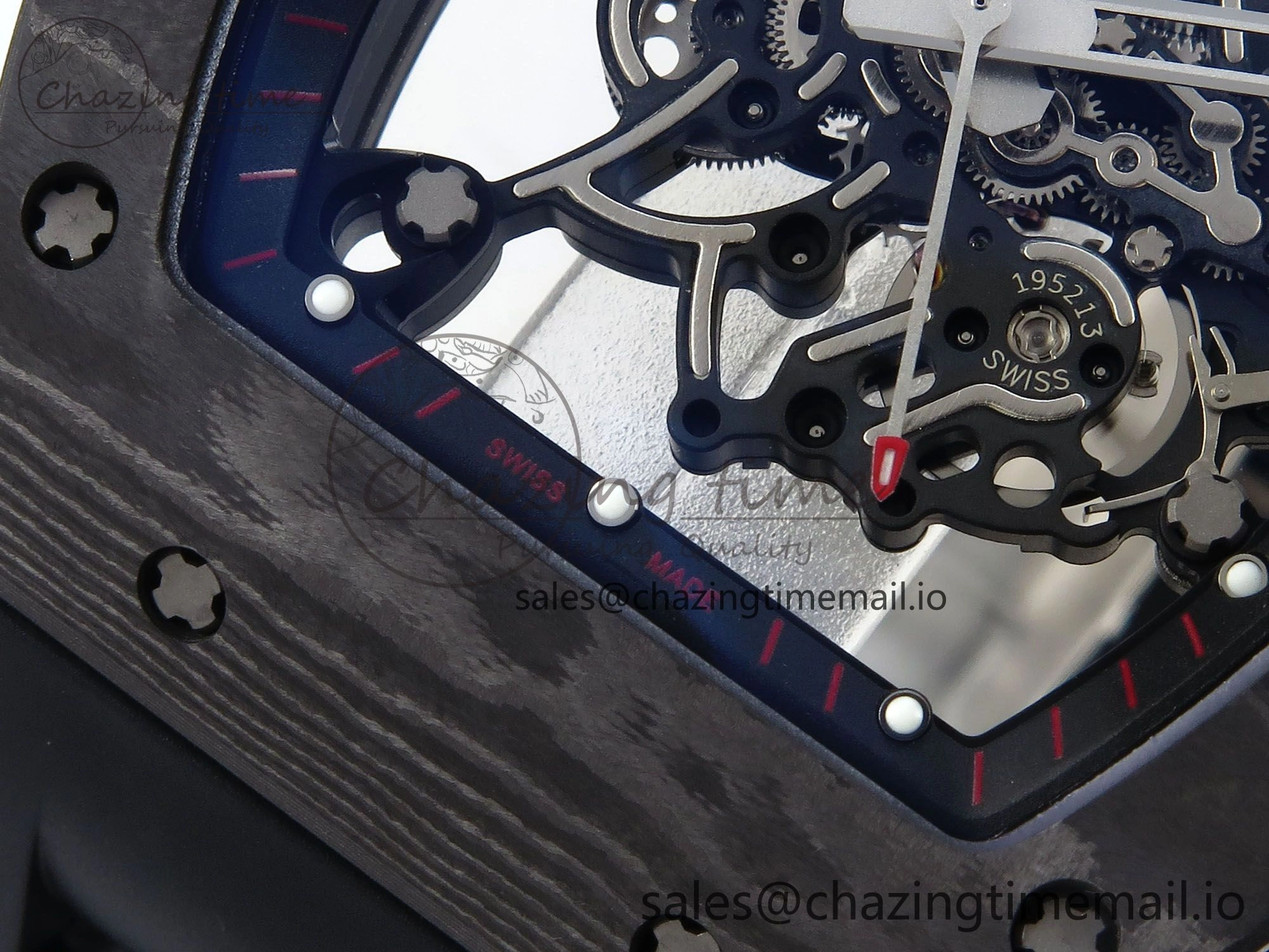 RM055 NTPT APSF 1:1 Best Edition Black Bezel Black Crown on Rubber Strap RMUL2 Super Clone