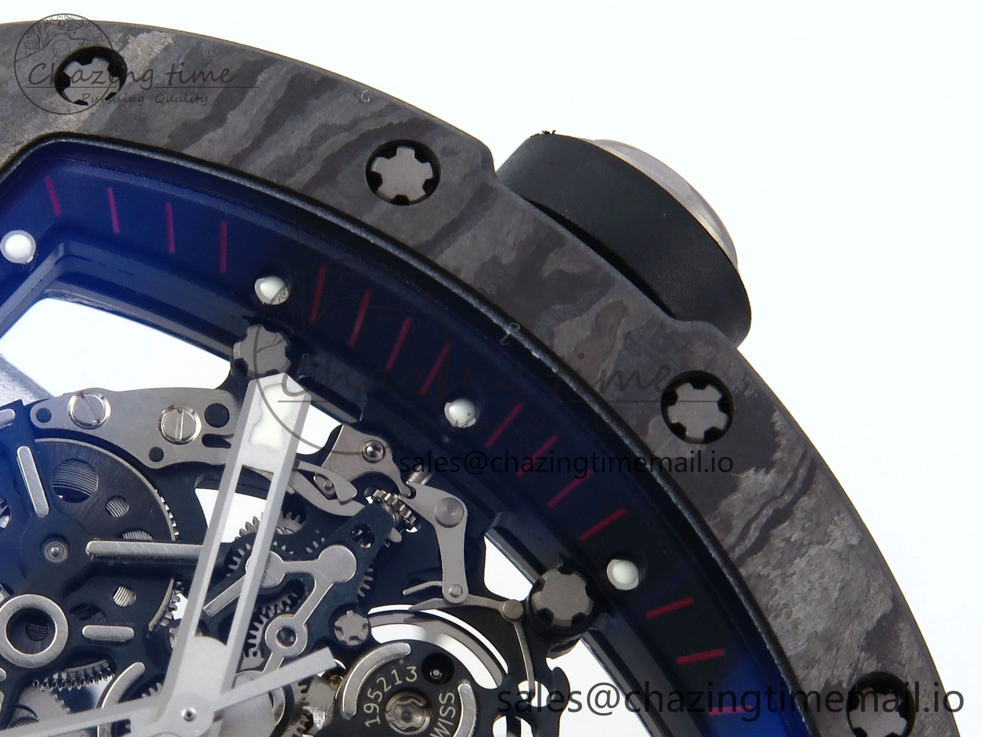 RM055 NTPT APSF 1:1 Best Edition Black Bezel Black Crown on Rubber Strap RMUL2 Super Clone