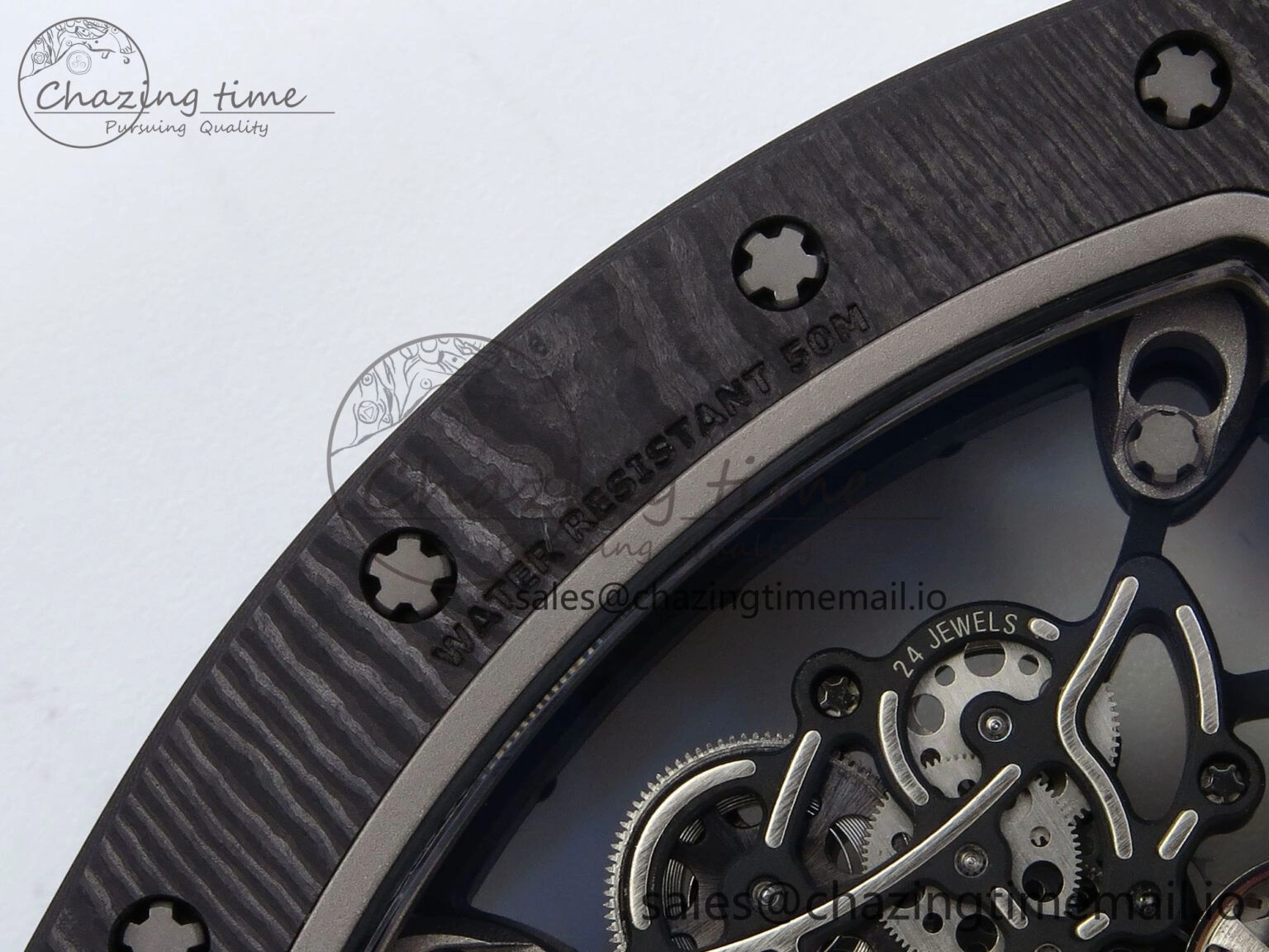 RM055 NTPT APSF 1:1 Best Edition Black Bezel Black Crown on Rubber Strap RMUL2 Super Clone