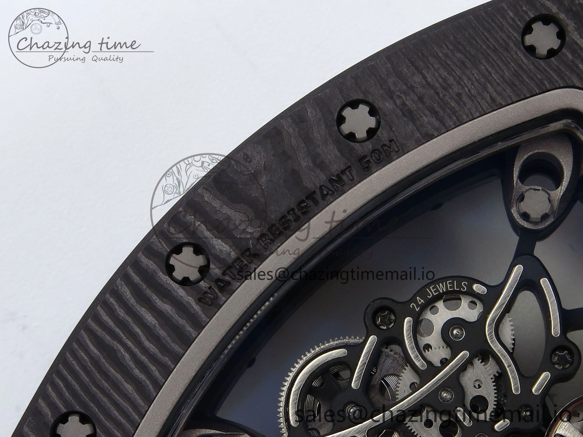 RM055 NTPT APSF 1:1 Best Edition Black Bezel Black Crown on Rubber Strap RMUL2 Super Clone