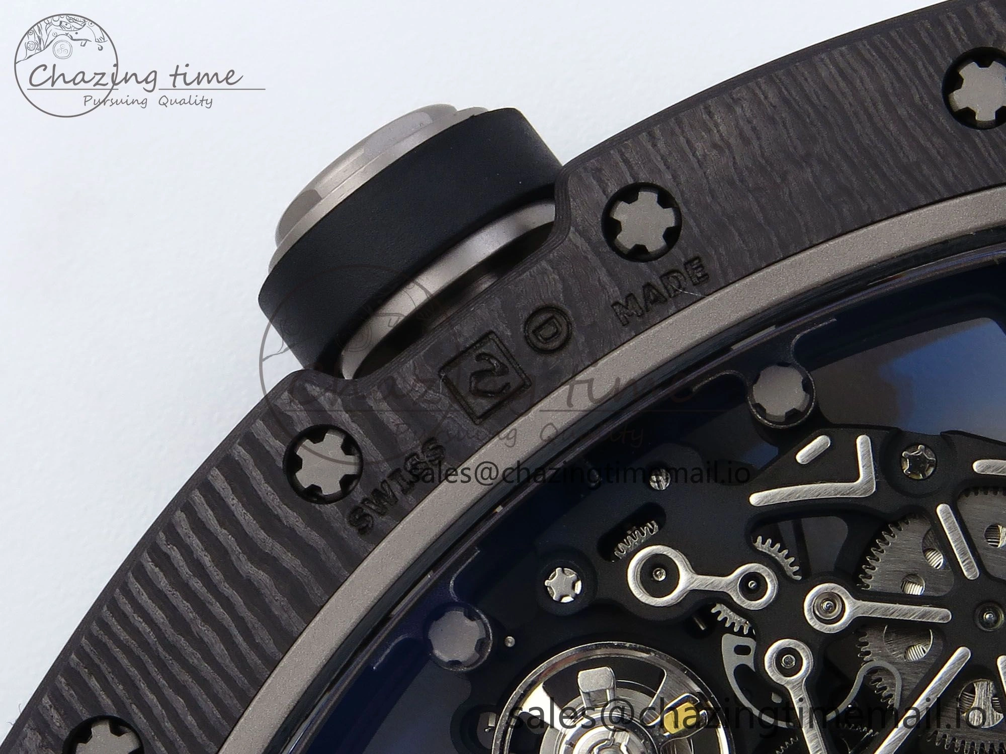 RM055 NTPT APSF 1:1 Best Edition Black Bezel Black Crown on Rubber Strap RMUL2 Super Clone