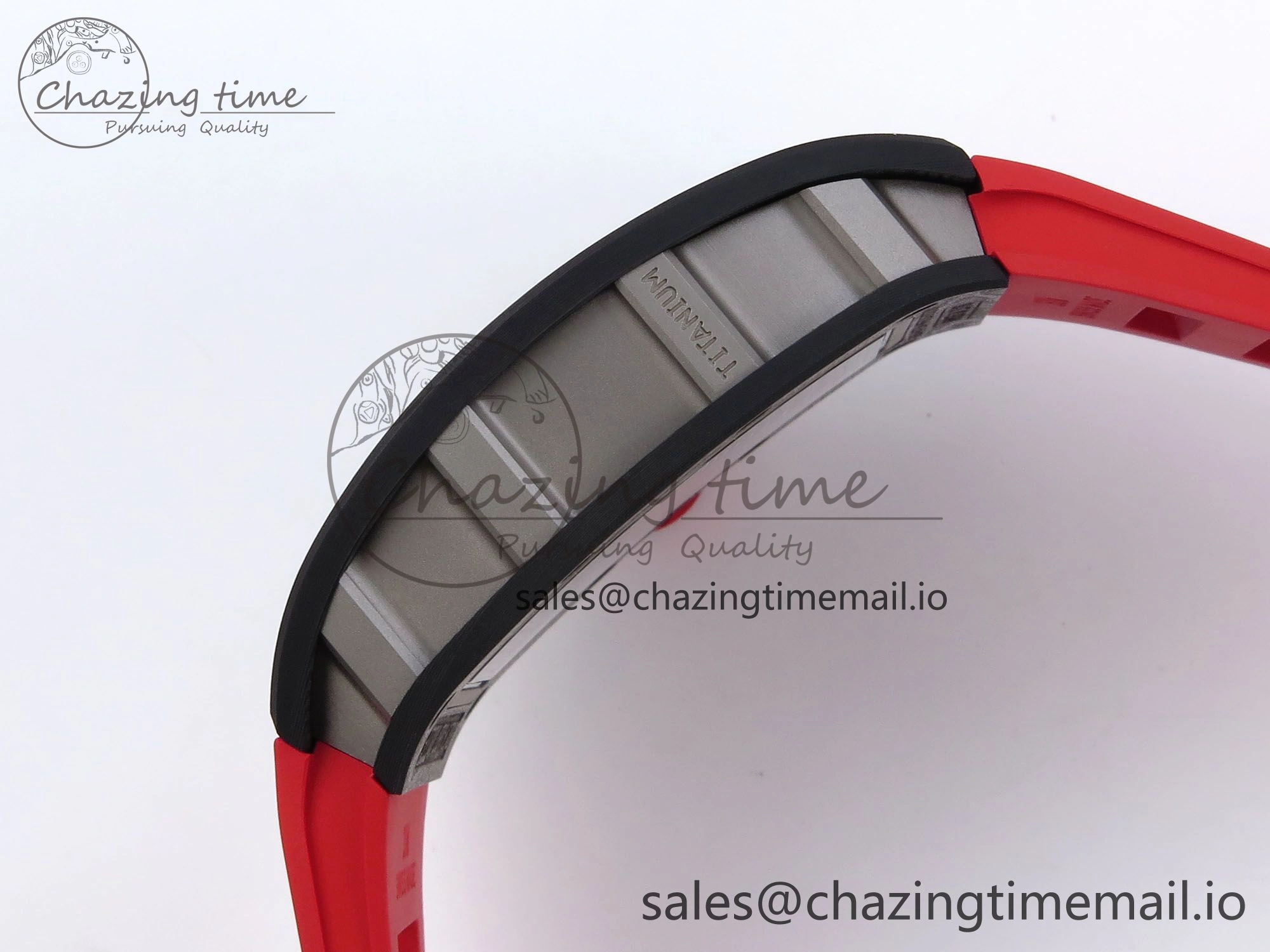 RM055 NTPT APSF 1:1 Best Edition Black Bezel Red Crown on Rubber Strap RMUL2 Super Clone
