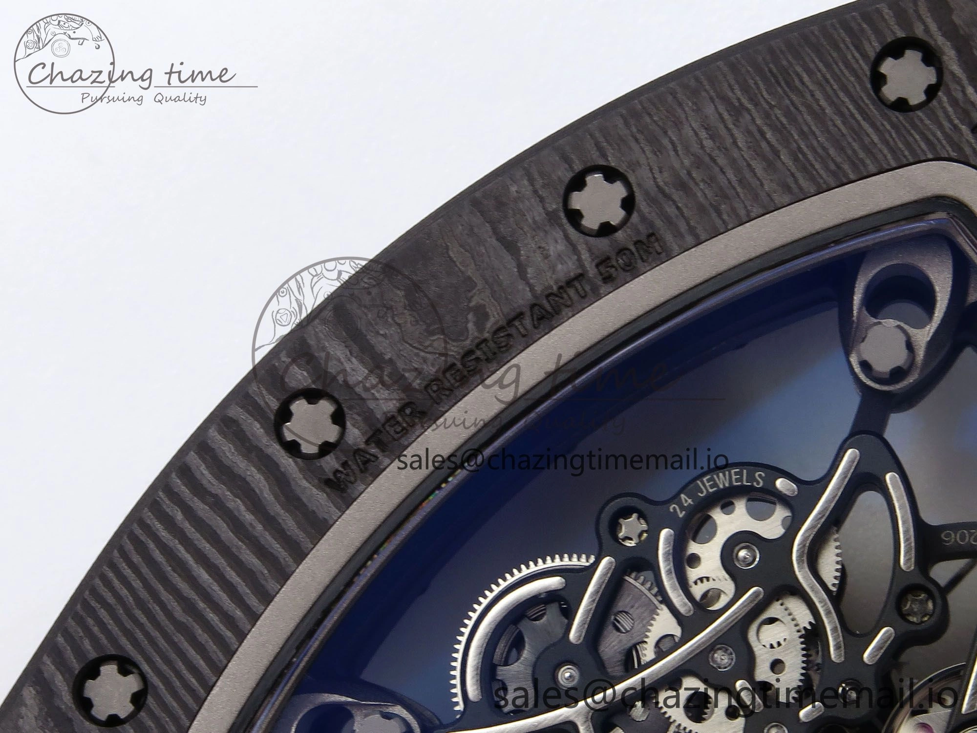 RM055 NTPT APSF 1:1 Best Edition Black Bezel Red Crown on Rubber Strap RMUL2 Super Clone