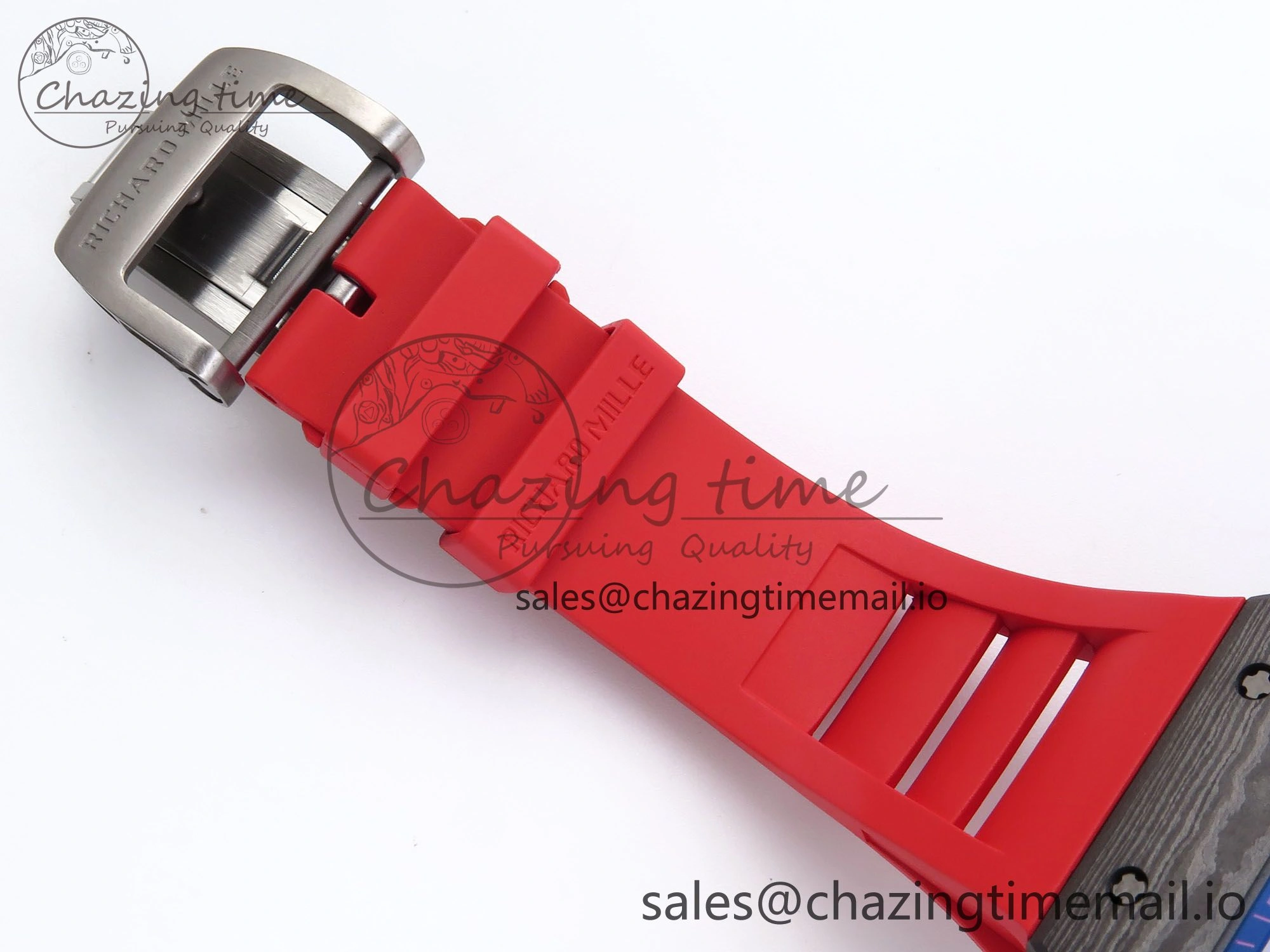 RM055 NTPT APSF 1:1 Best Edition Black Bezel Red Crown on Rubber Strap RMUL2 Super Clone