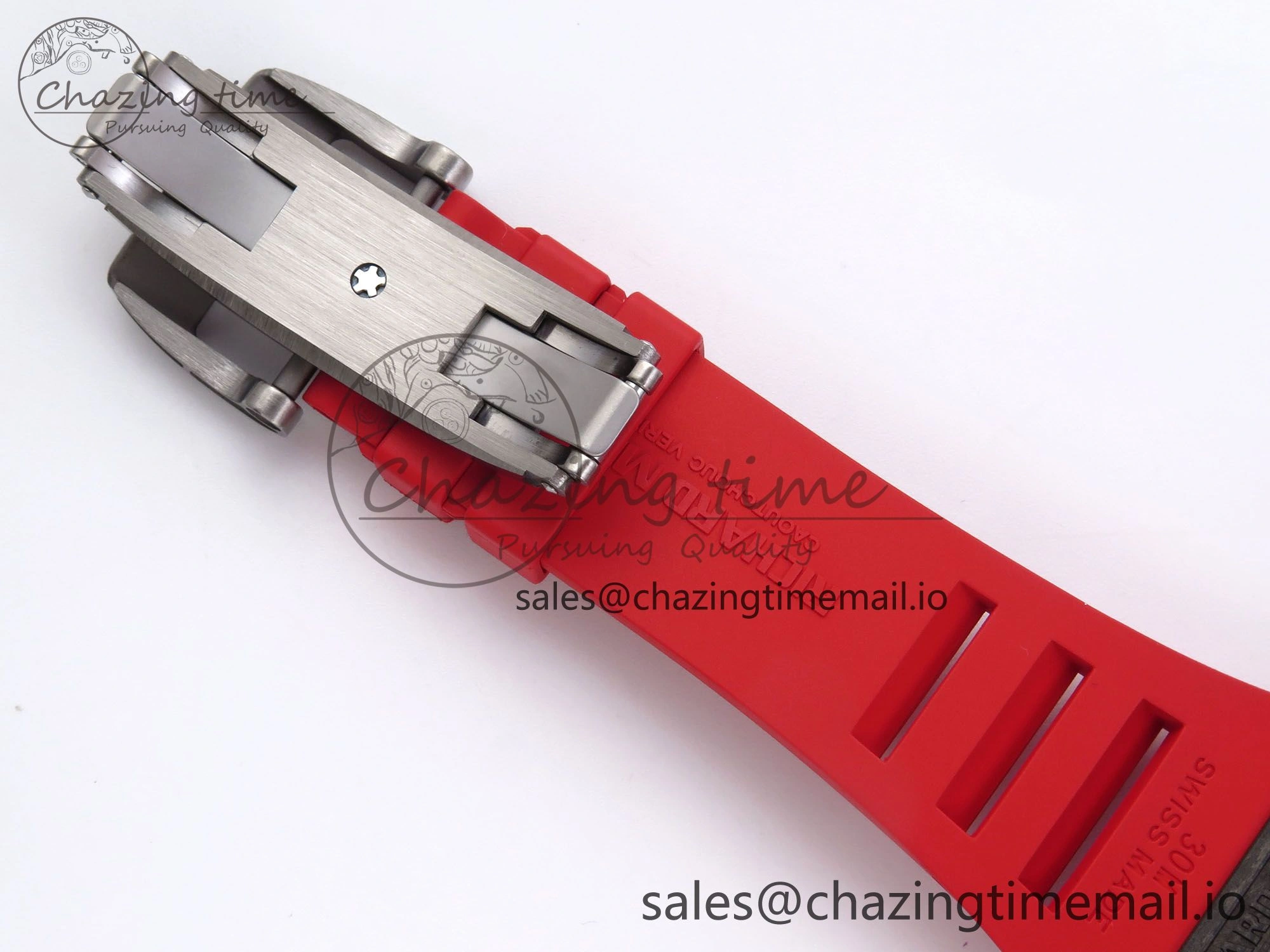RM055 NTPT APSF 1:1 Best Edition Black Bezel Red Crown on Rubber Strap RMUL2 Super Clone
