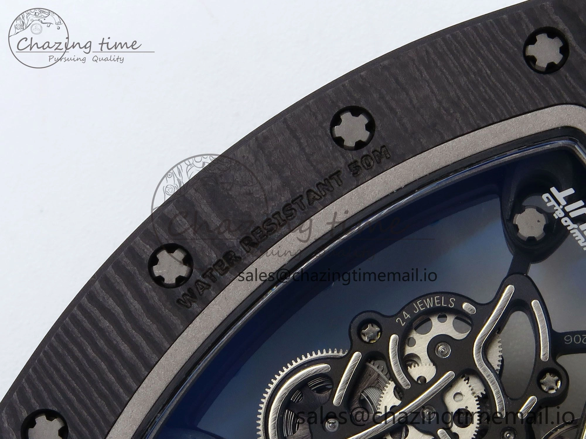 RM055 NTPT APSF 1:1 Best Edition Blue Bezel Blue Crown on Rubber Strap RMUL2 Super Clone