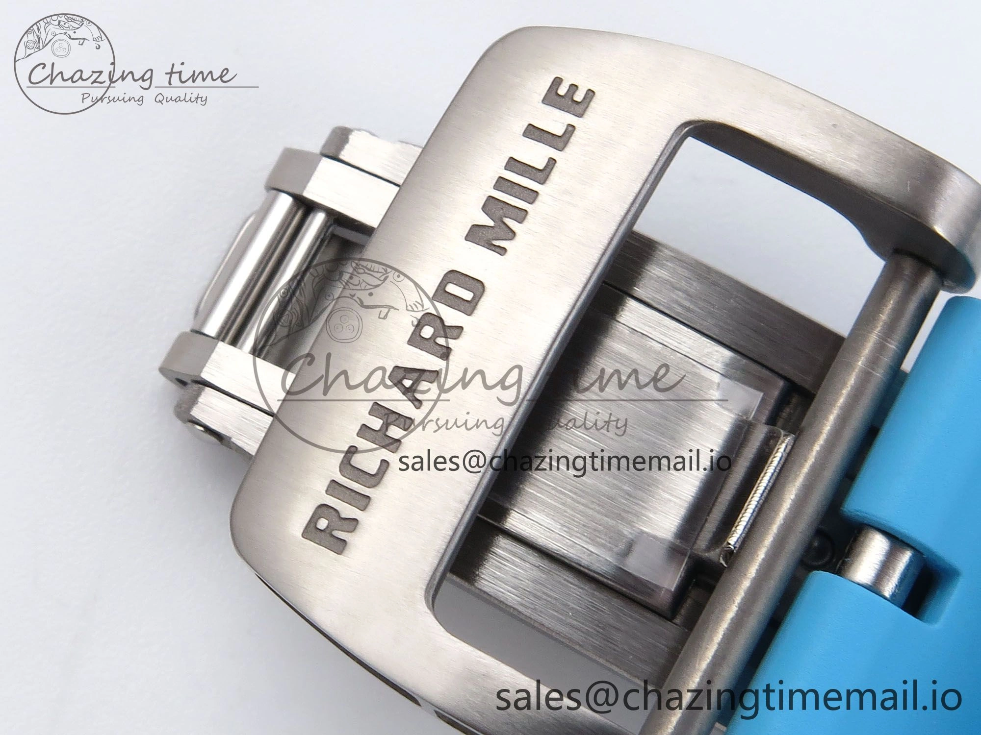 RM055 NTPT APSF 1:1 Best Edition Blue Bezel Blue Crown on Rubber Strap RMUL2 Super Clone