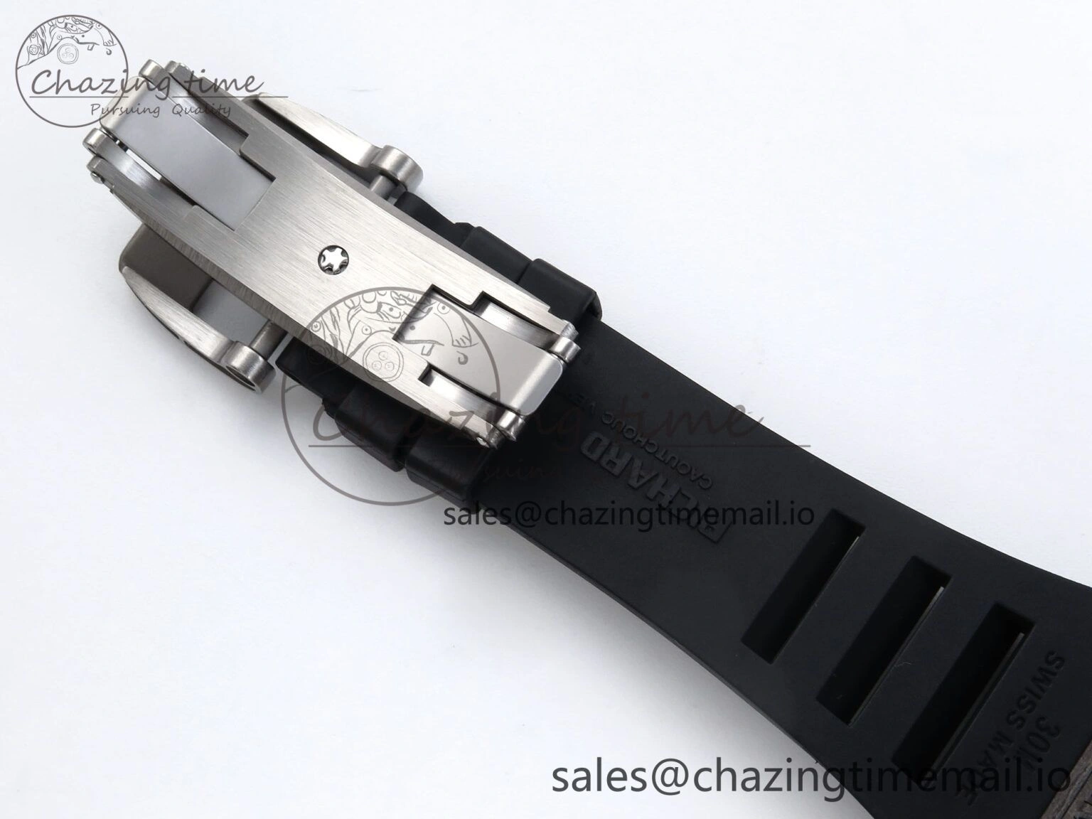 RM055 NTPT APSF 1:1 Best Edition RG Bezel Black Crown on Rubber Strap RMUL2 Super Clone