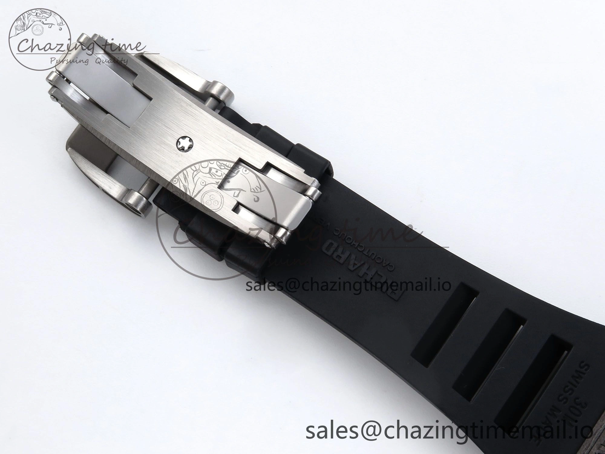 RM055 NTPT APSF 1:1 Best Edition RG Bezel Black Crown on Rubber Strap RMUL2 Super Clone
