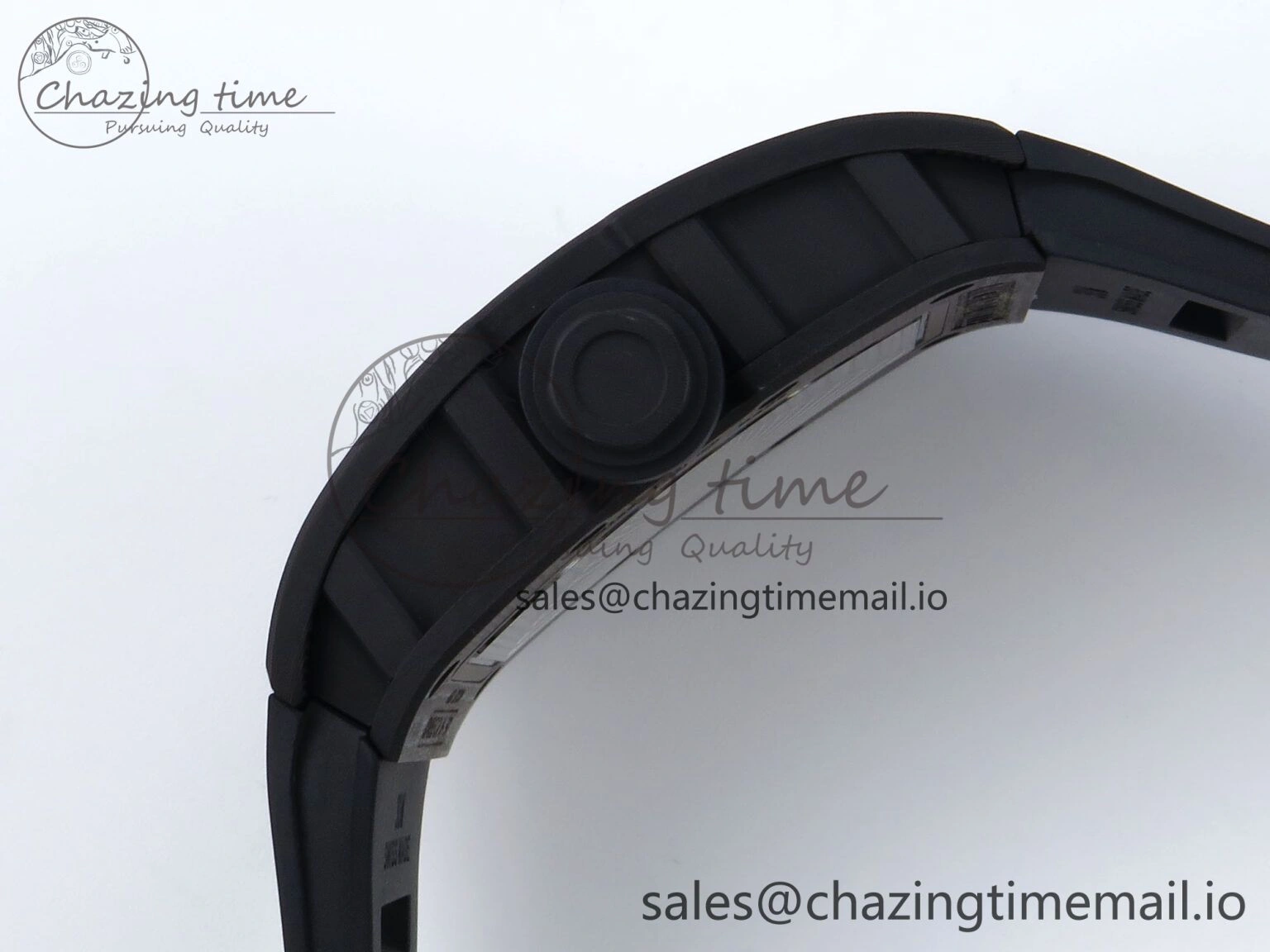 RM055 NTPT APSF 1:1 Best Edition RG Bezel Black Crown on Rubber Strap RMUL2 Super Clone