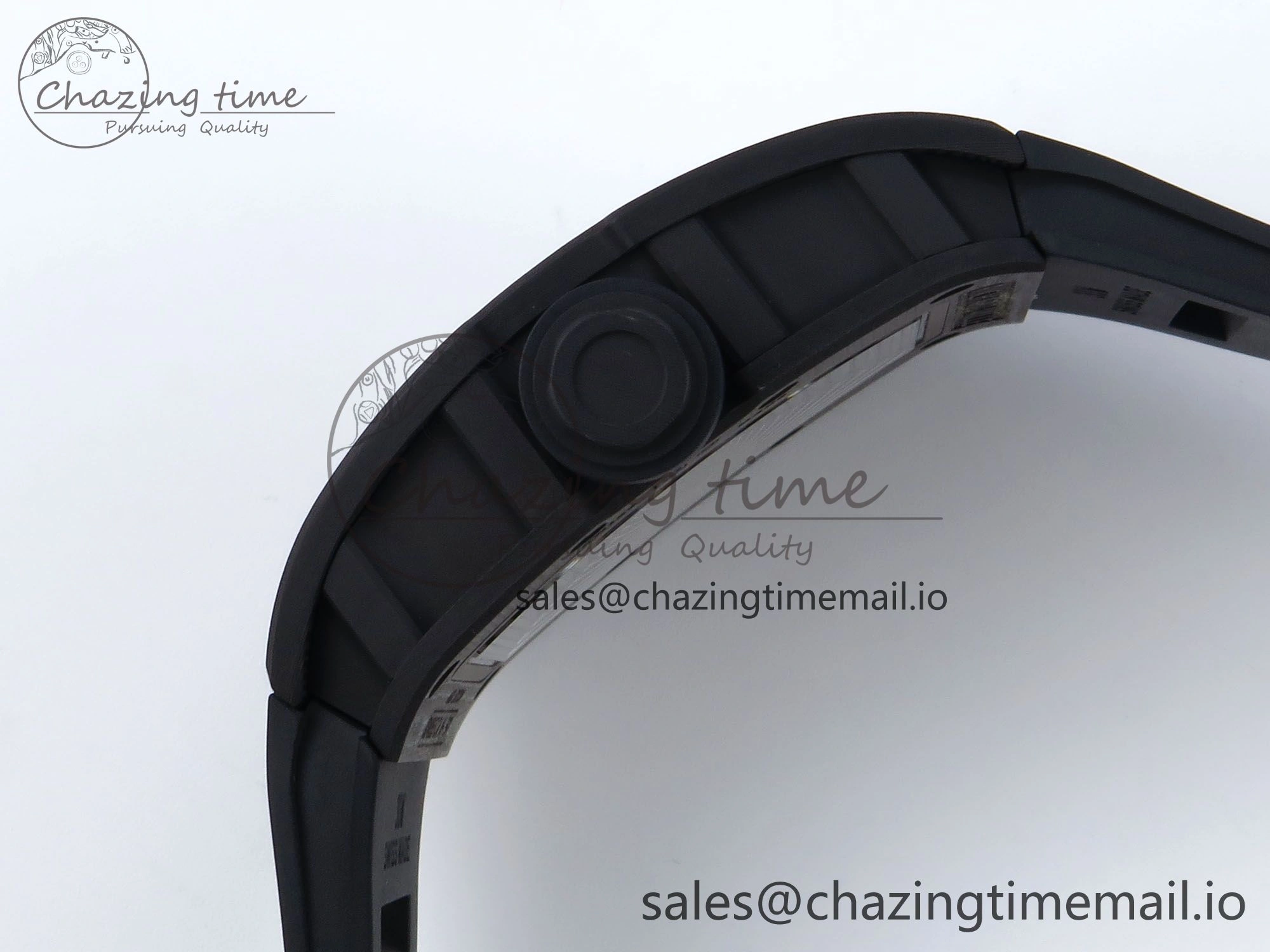 RM055 NTPT APSF 1:1 Best Edition RG Bezel Black Crown on Rubber Strap RMUL2 Super Clone