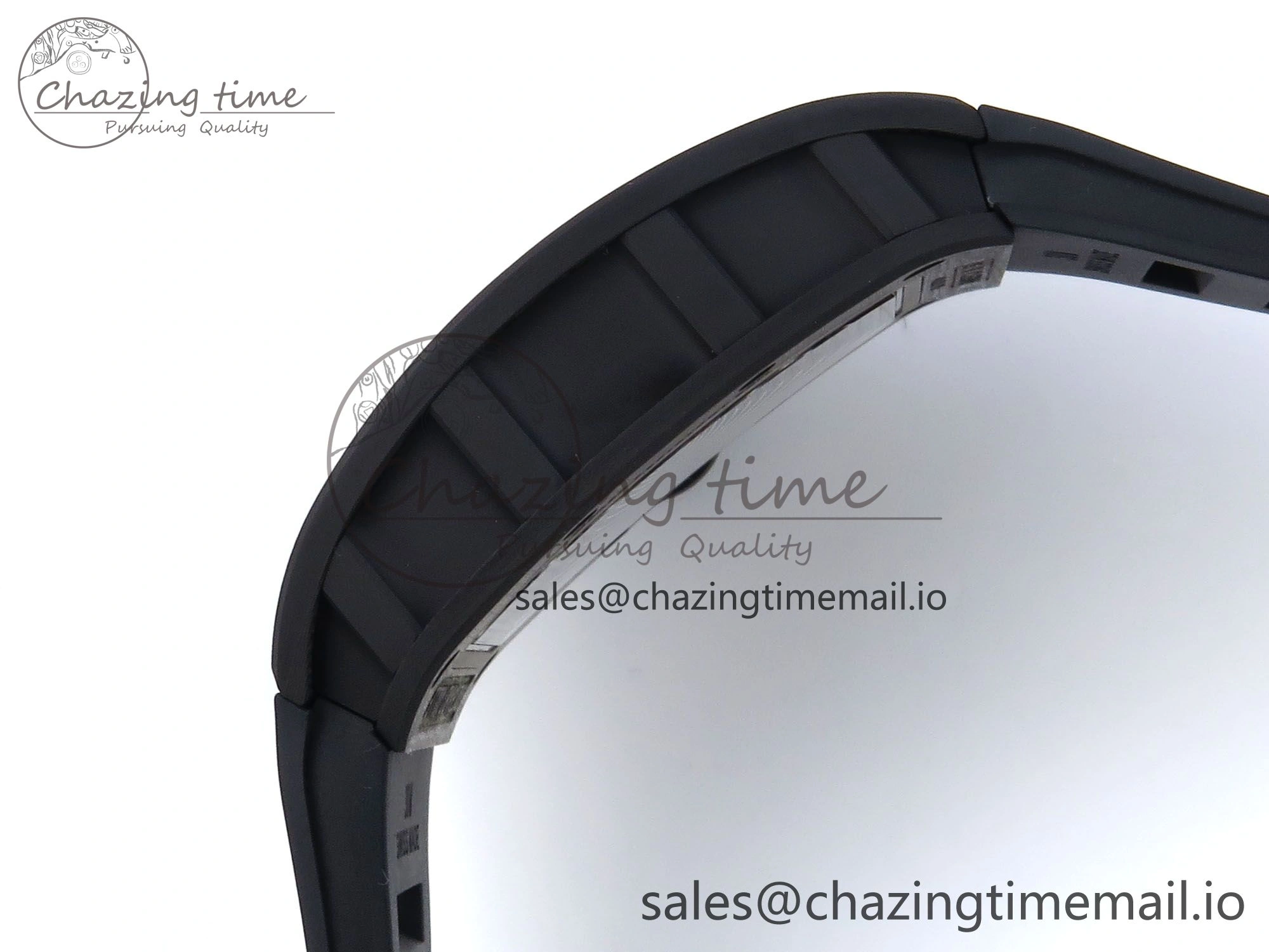 RM055 NTPT APSF 1:1 Best Edition RG Bezel Black Crown on Rubber Strap RMUL2 Super Clone