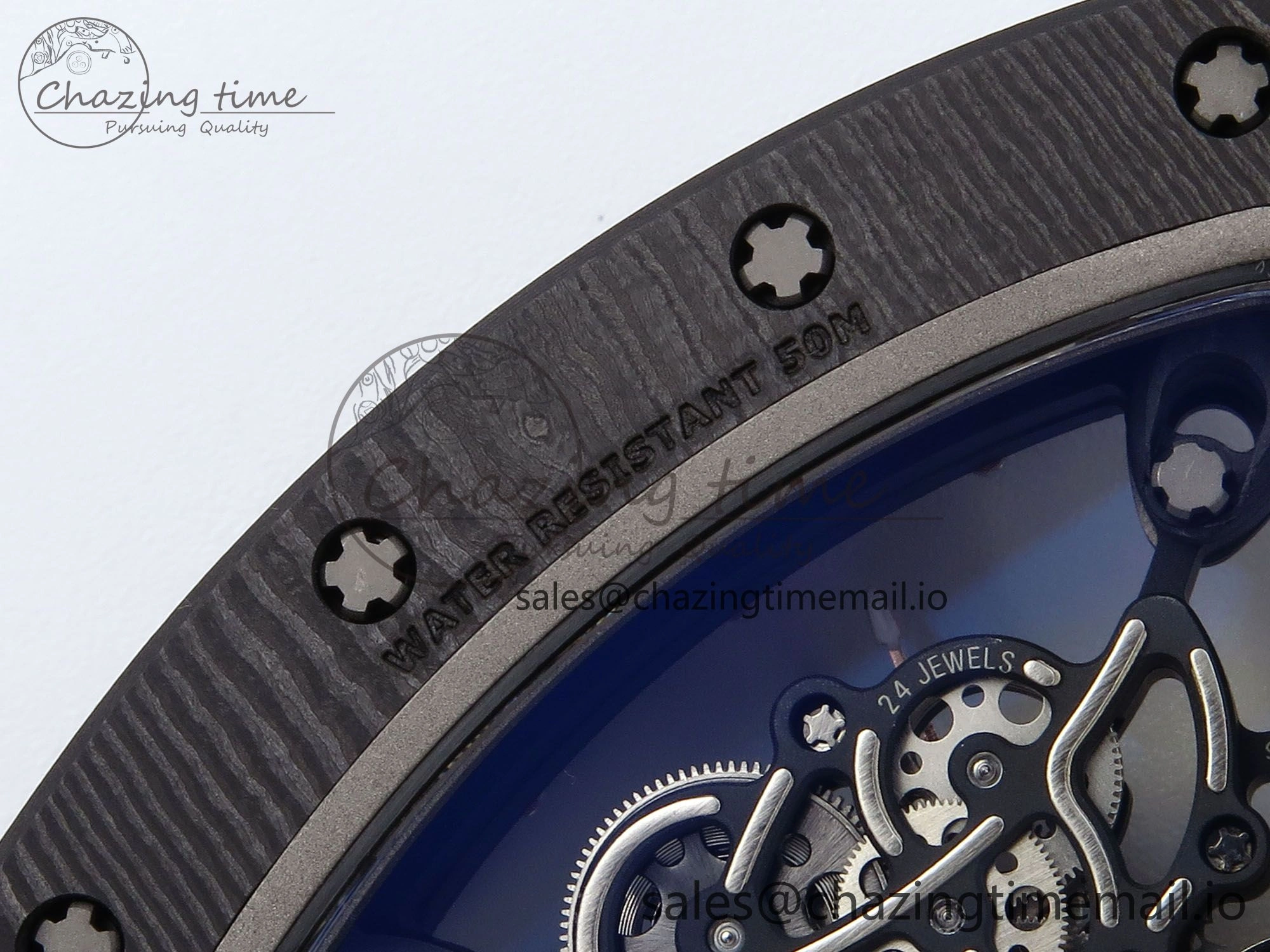 RM055 NTPT APSF 1:1 Best Edition RG Bezel Black Crown on Rubber Strap RMUL2 Super Clone
