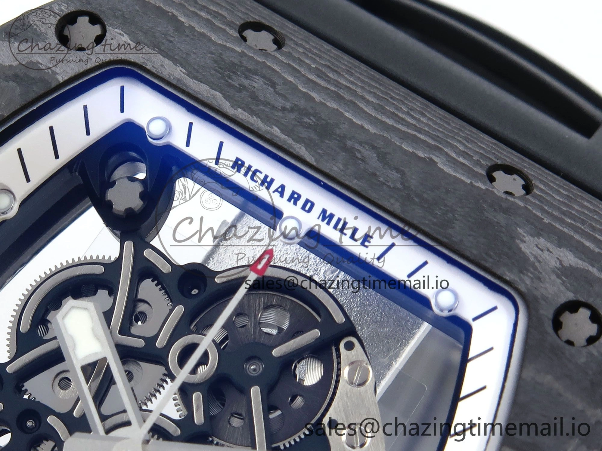 RM055 NTPT APSF 1:1 Best Edition White Bezel Black Crown on Rubber Strap RMUL2 Super Clone
