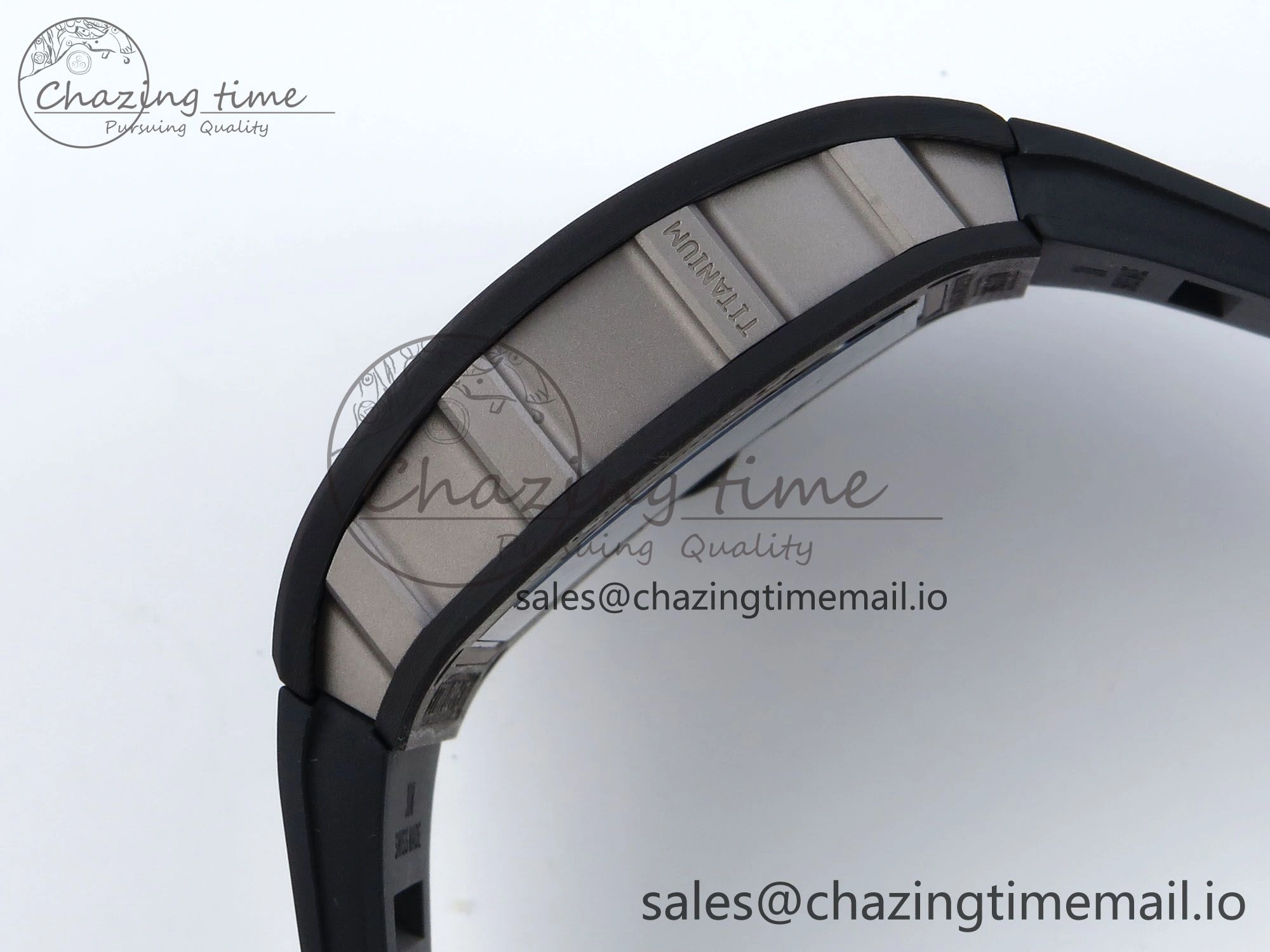 RM055 NTPT APSF 1:1 Best Edition White Bezel Black Crown on Rubber Strap RMUL2 Super Clone