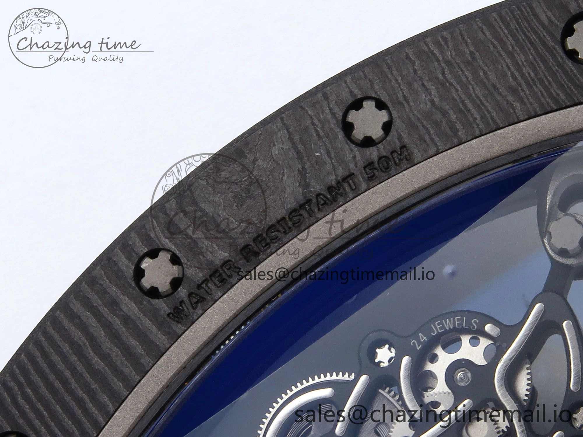 RM055 NTPT APSF 1:1 Best Edition White Bezel Black Crown on Rubber Strap RMUL2 Super Clone