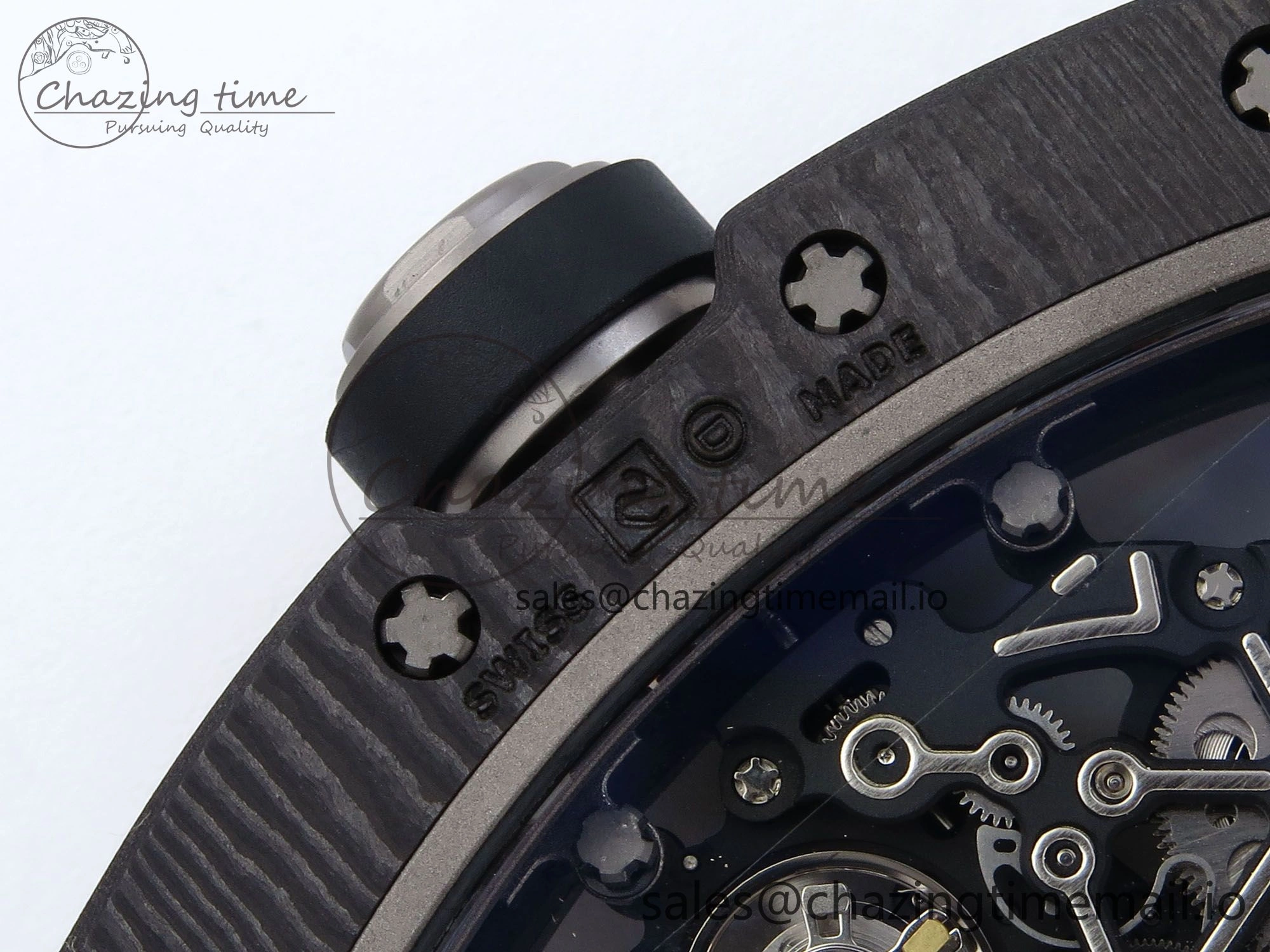 RM055 NTPT APSF 1:1 Best Edition White Bezel Black Crown on Rubber Strap RMUL2 Super Clone