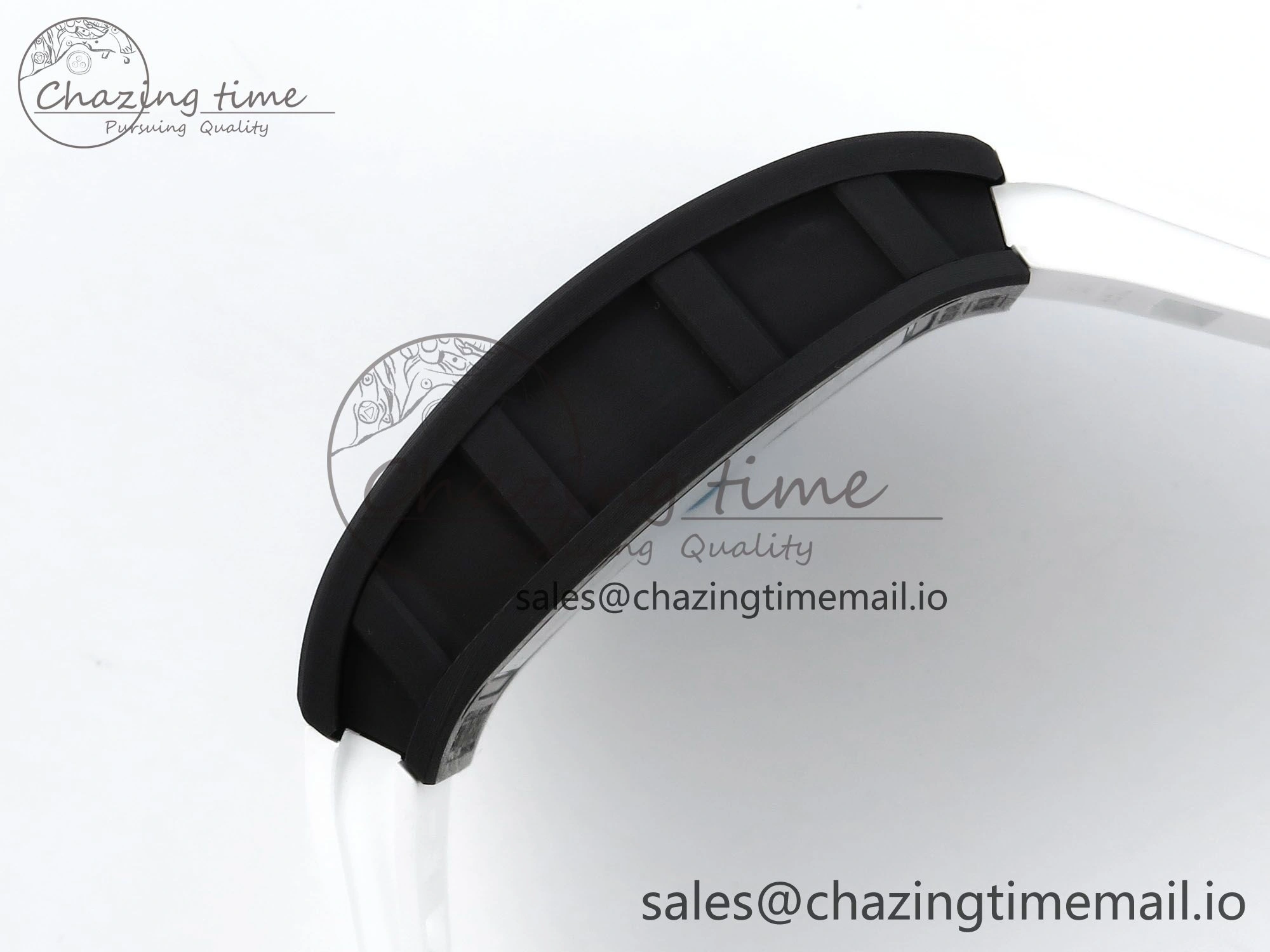 RM055 NTPT APSF 1:1 Best Edition White Bezel Blue Crown on Rubber Strap RMUL2 Super Clone