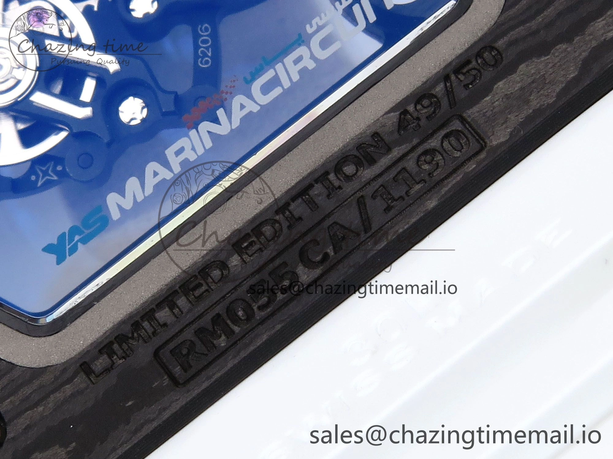 RM055 NTPT APSF 1:1 Best Edition White Bezel Blue Crown on Rubber Strap RMUL2 Super Clone