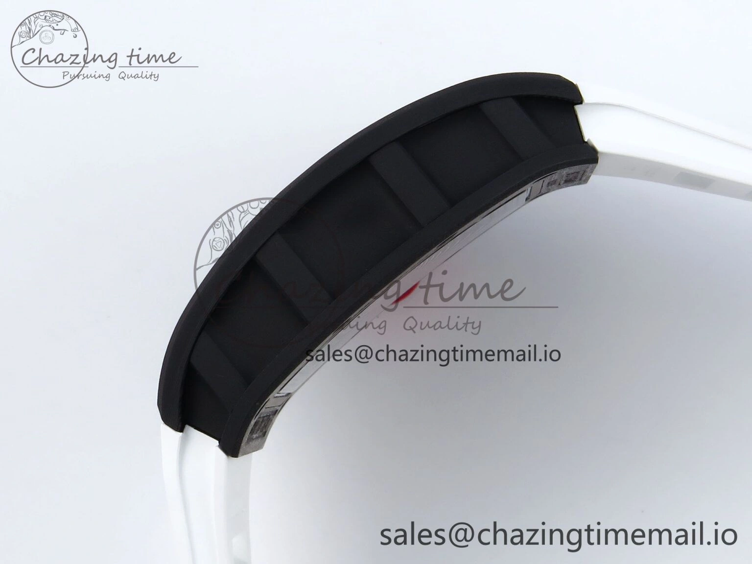 RM055 NTPT APSF 1:1 Best Edition White Bezel Red Crown on Rubber Strap RMUL2 Super Clone