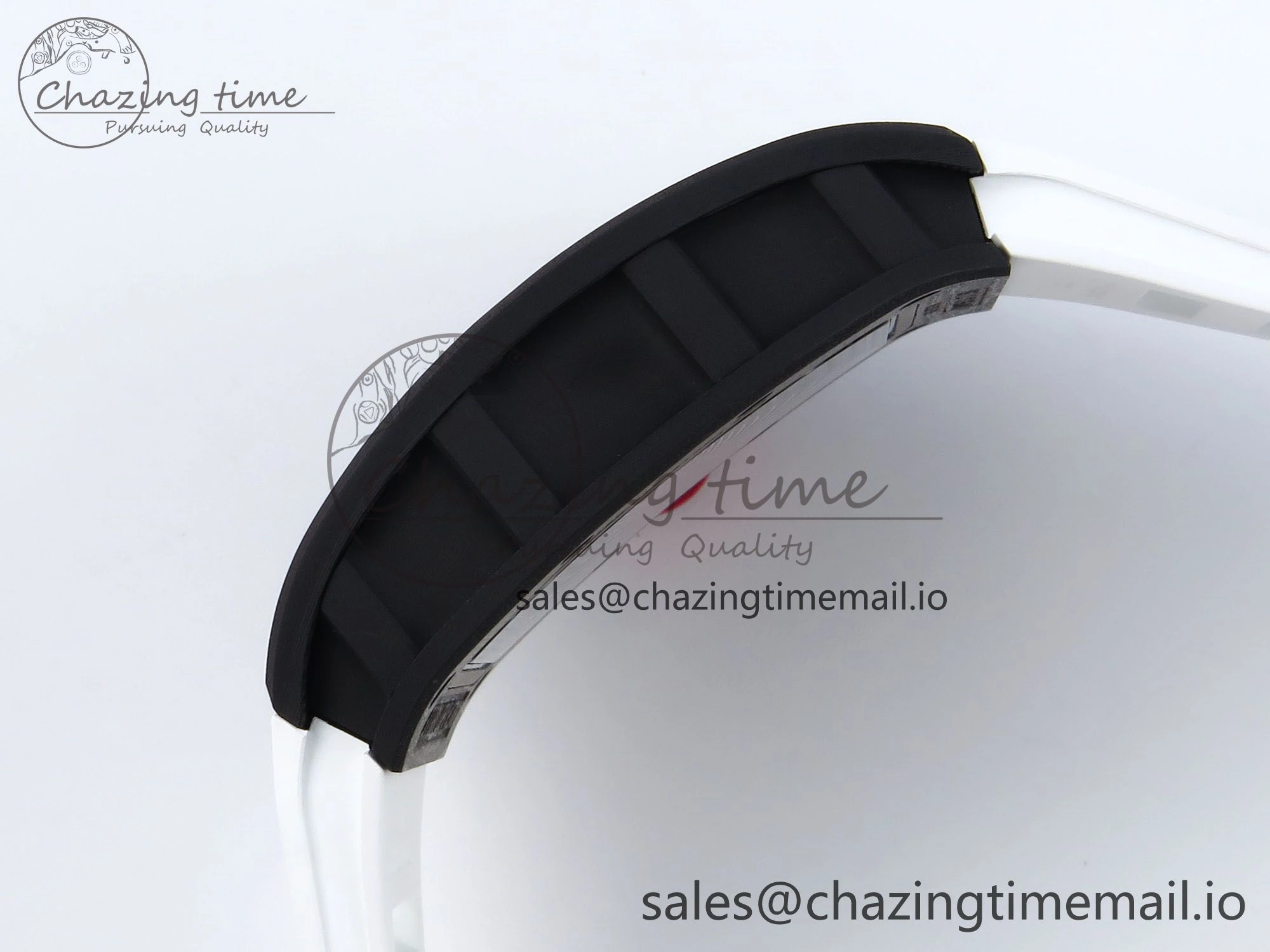 RM055 NTPT APSF 1:1 Best Edition White Bezel Red Crown on Rubber Strap RMUL2 Super Clone