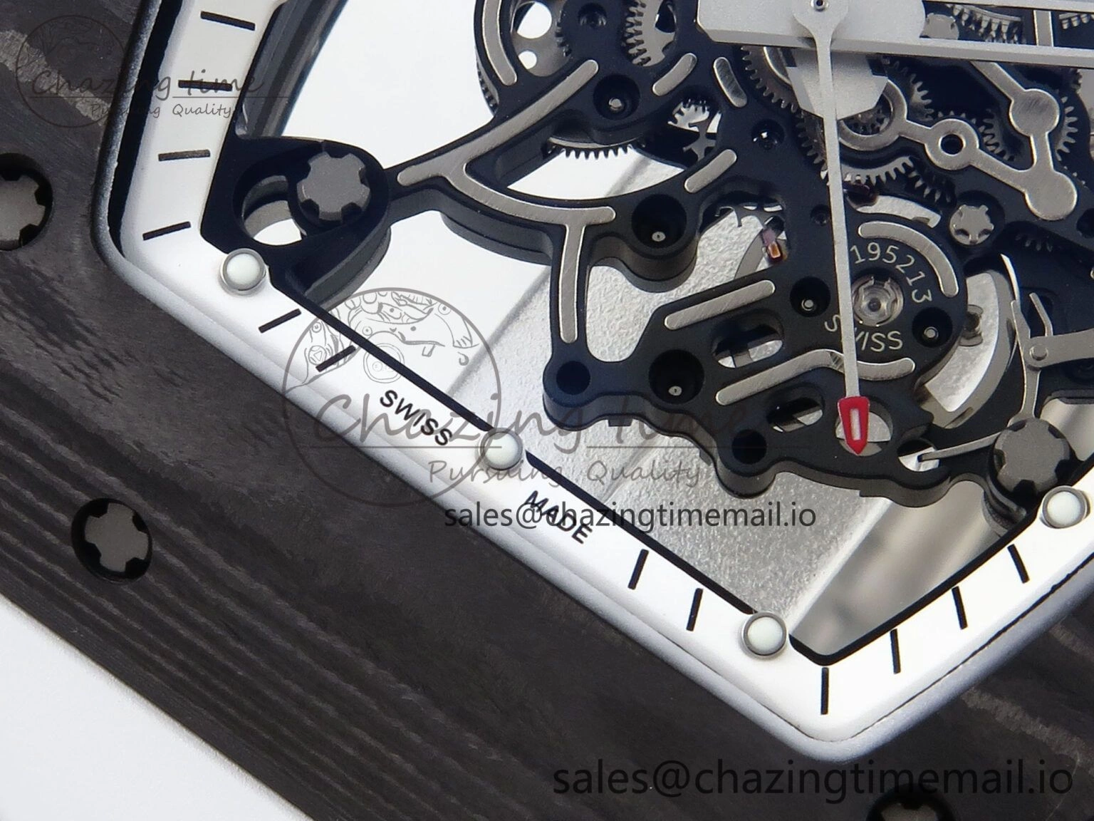 RM055 NTPT APSF 1:1 Best Edition White Bezel White Crown on Rubber Strap RMUL2 Super Clone