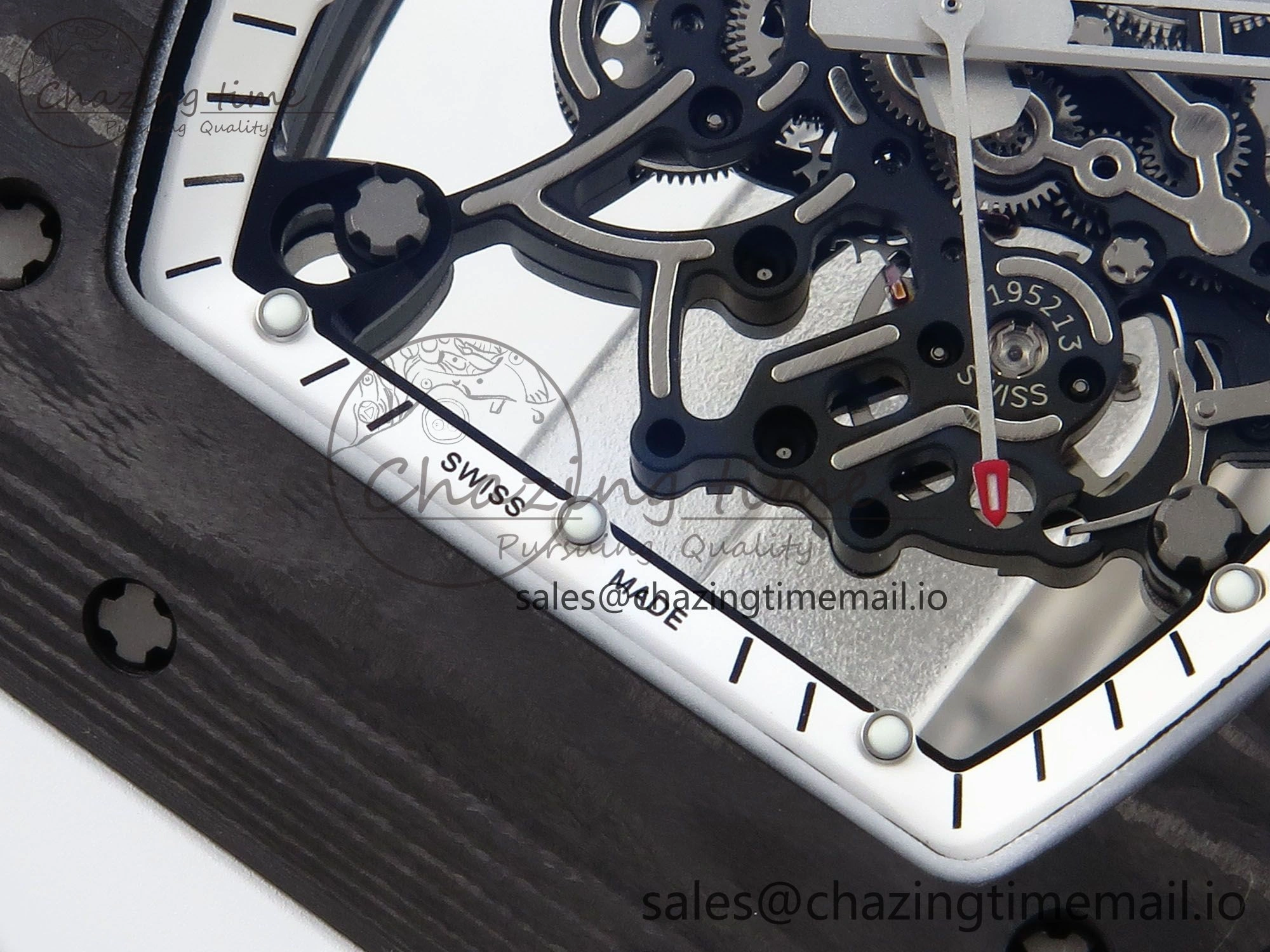 RM055 NTPT APSF 1:1 Best Edition White Bezel White Crown on Rubber Strap RMUL2 Super Clone